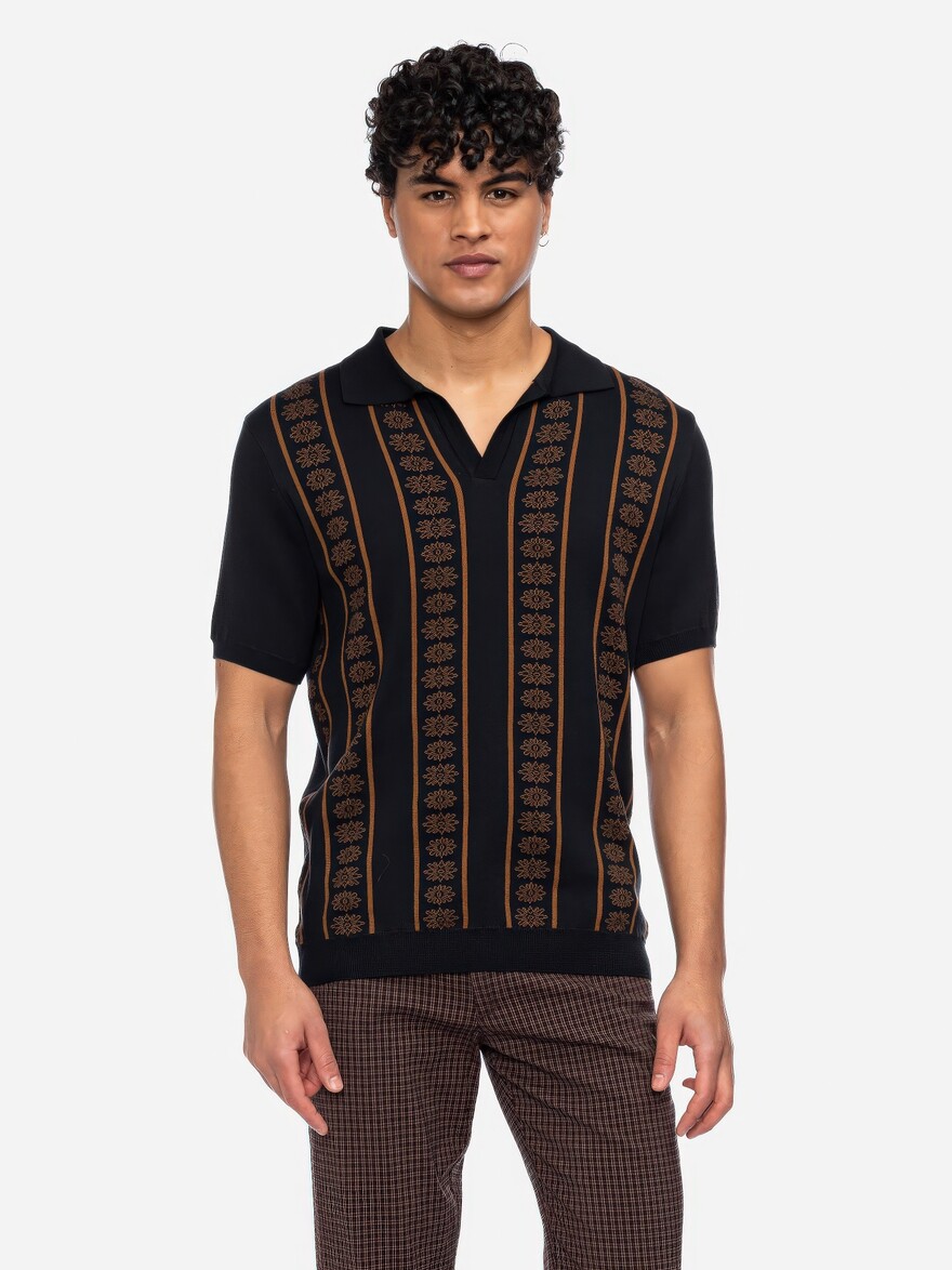 ♣ Charles Almond Flower Polo Shirt