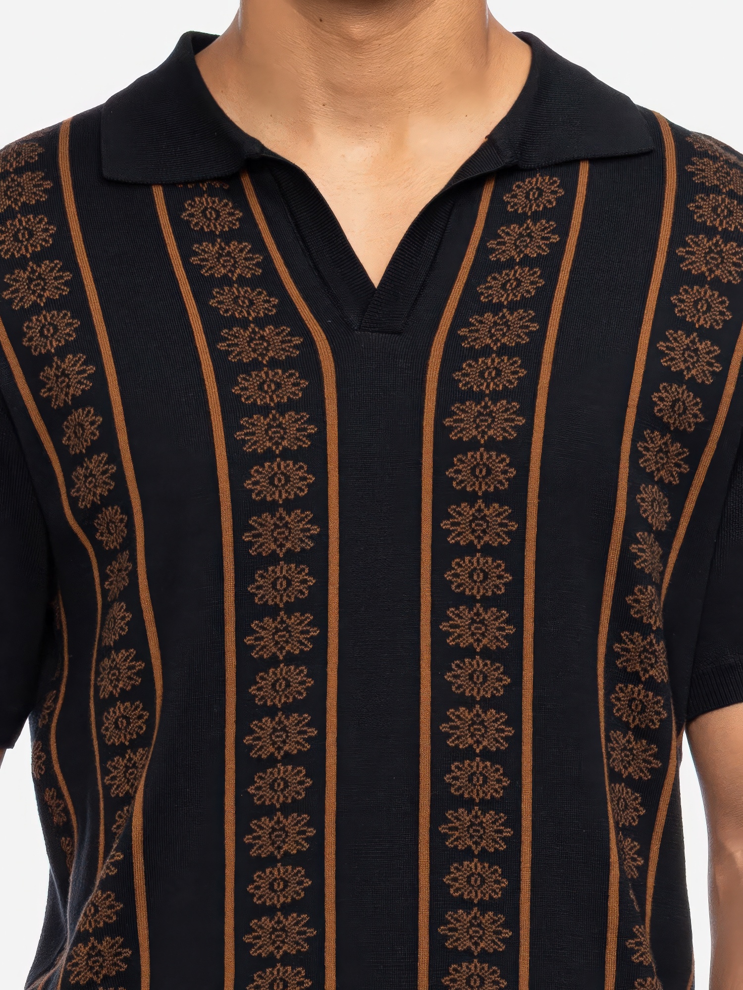 ♣ Charles Almond Flower Polo Shirt-2