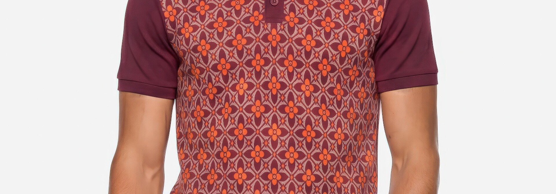 ♣ Enzio The 70's Blueprint Polo Shirt