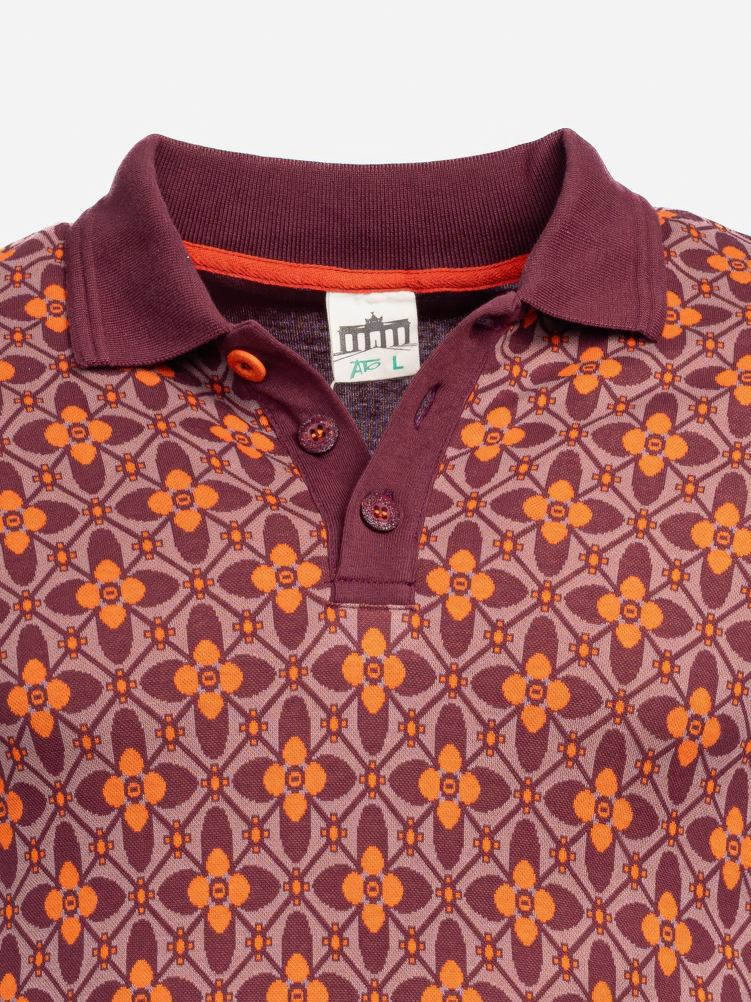 ♣ Enzio The 70's Blueprint Polo Shirt-2