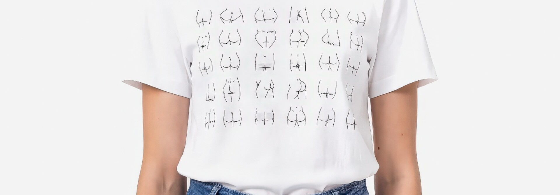 ♣ Maja White Butt Tee