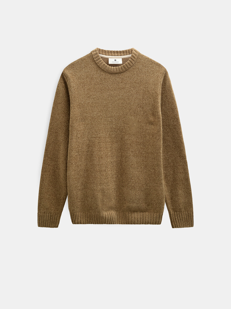 Aksune Chenille Ermine Gold Knit