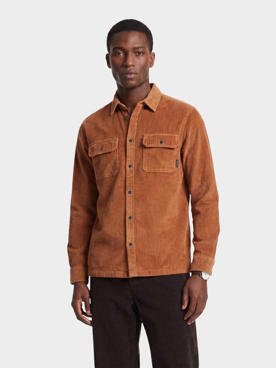♣ Tobacco Bubble Cord Shirt