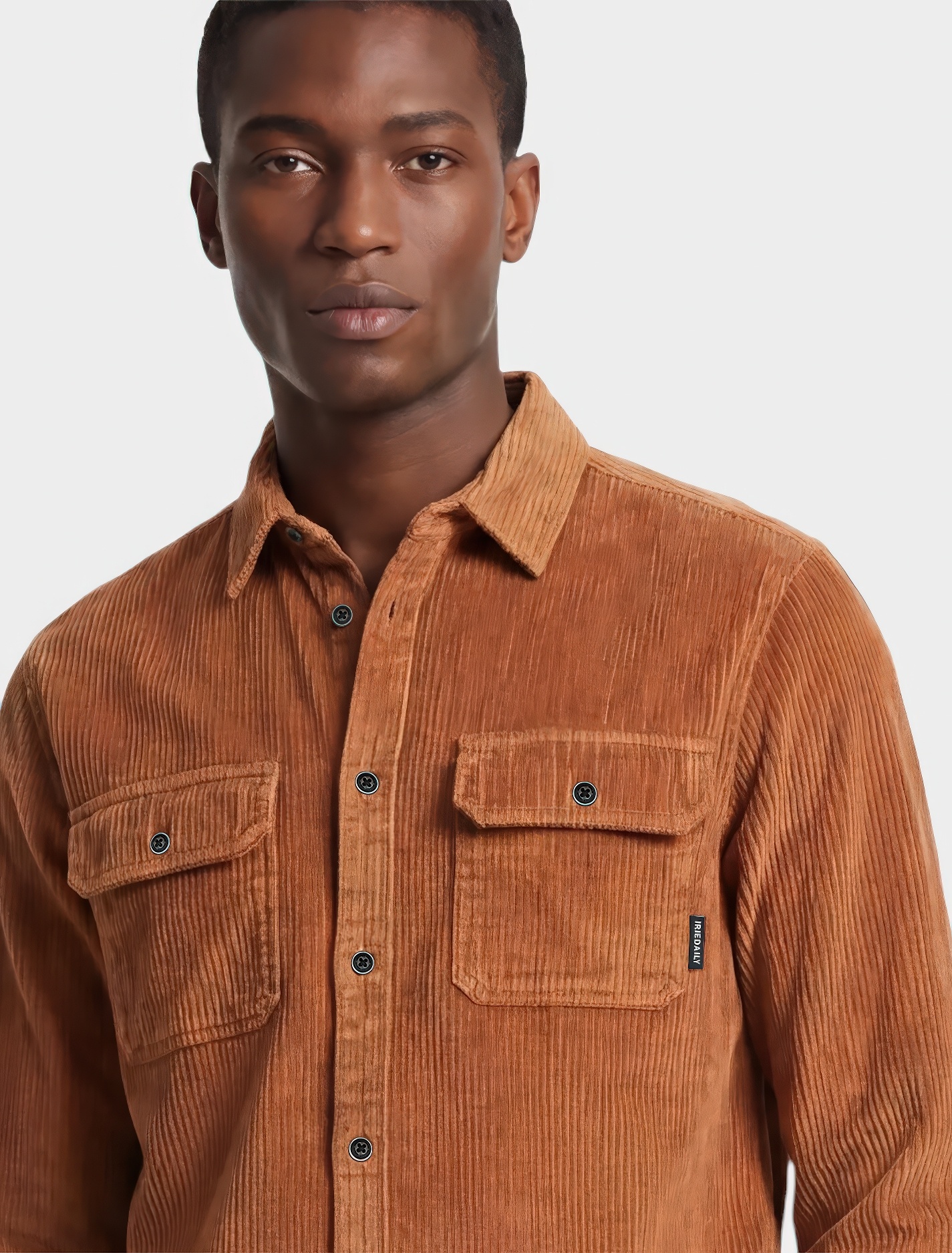 ♣ Tobacco Bubble Cord Shirt-2