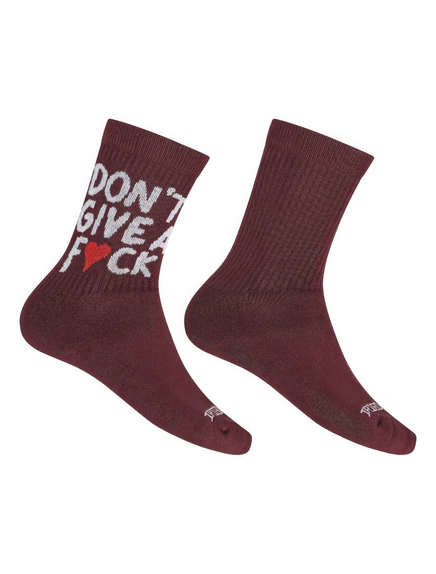 ♣ Aubergine Don't Give A F♥ck Socks-2
