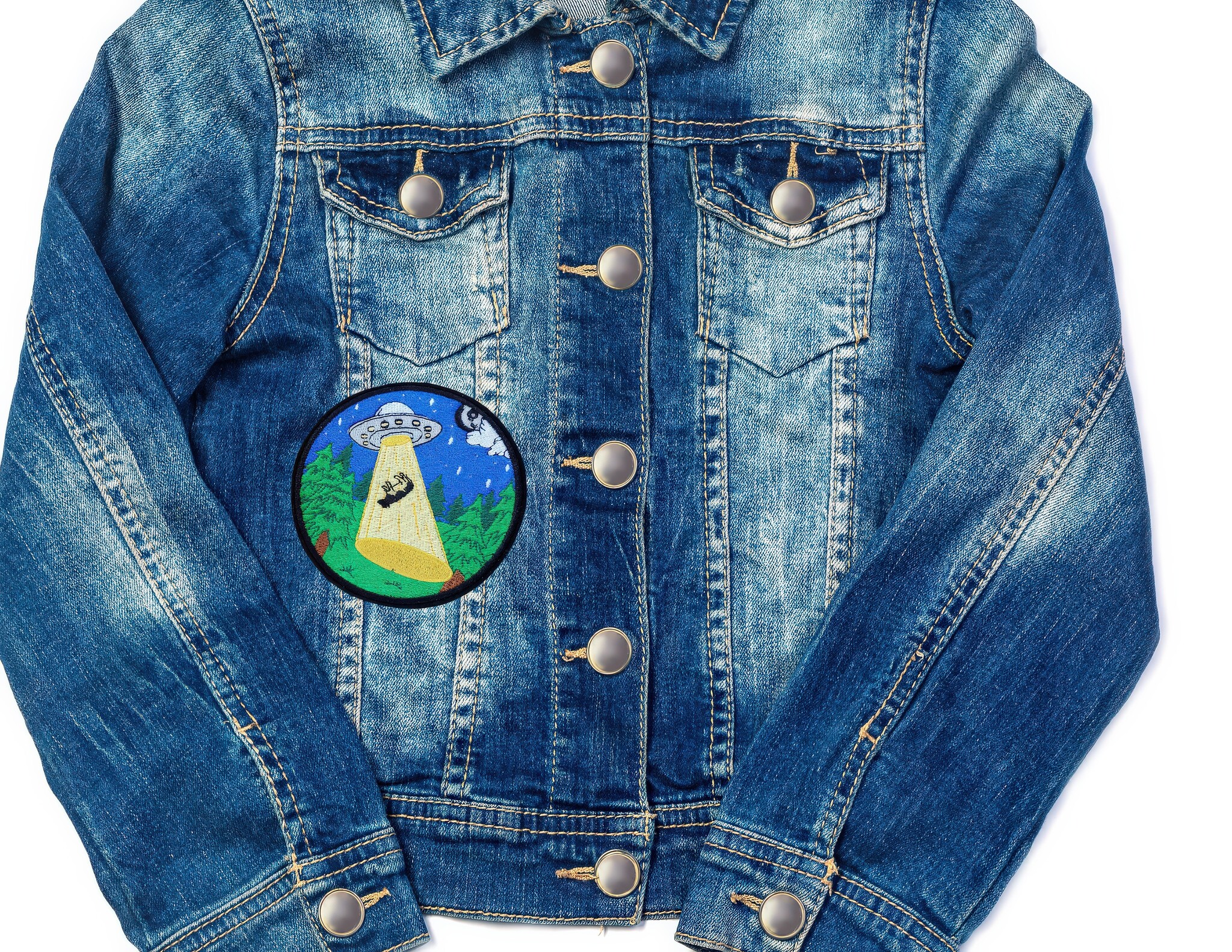 UFO Alien Cow Abduction Patch-3