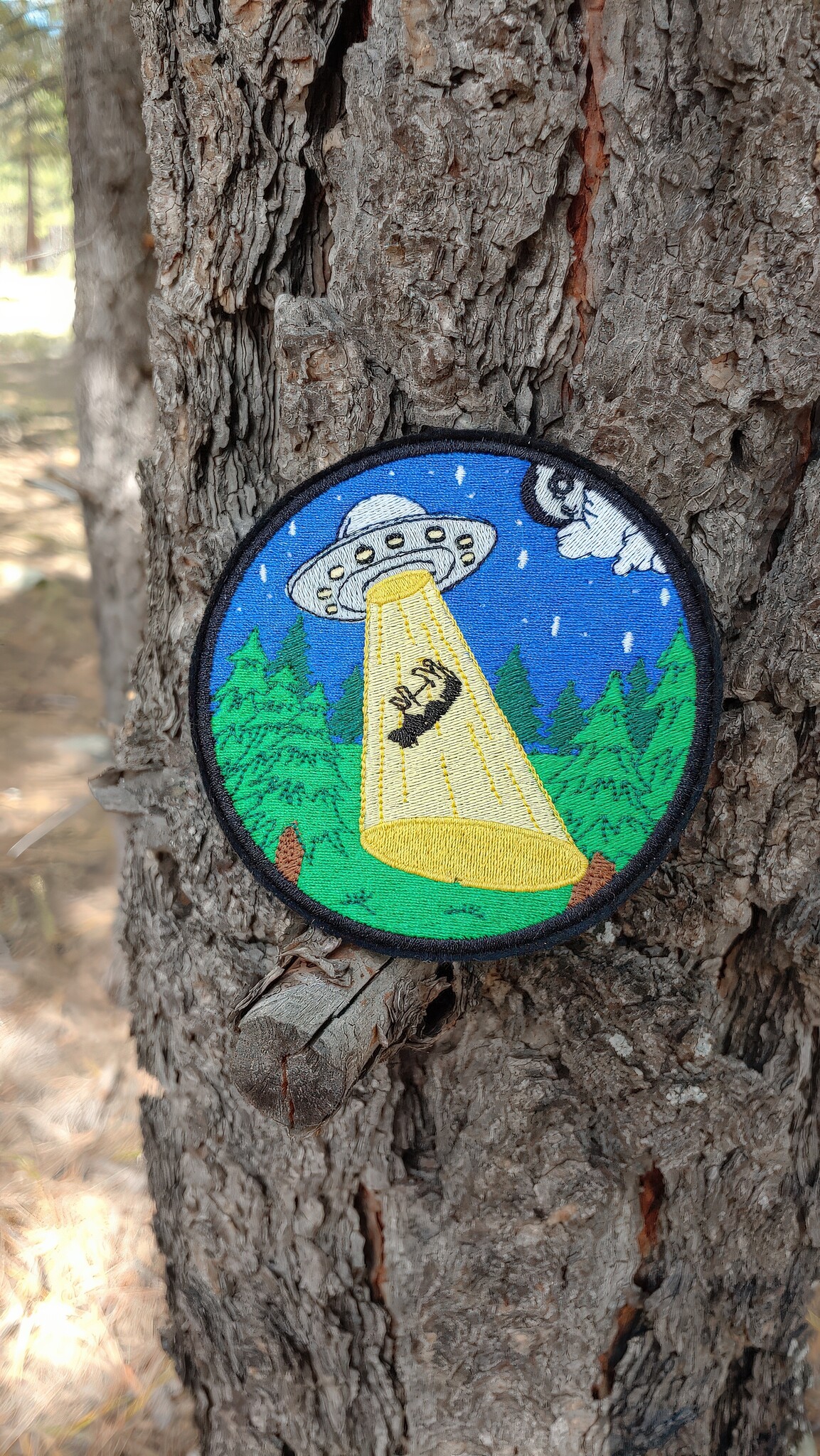 UFO Alien Cow Abduction Patch-2