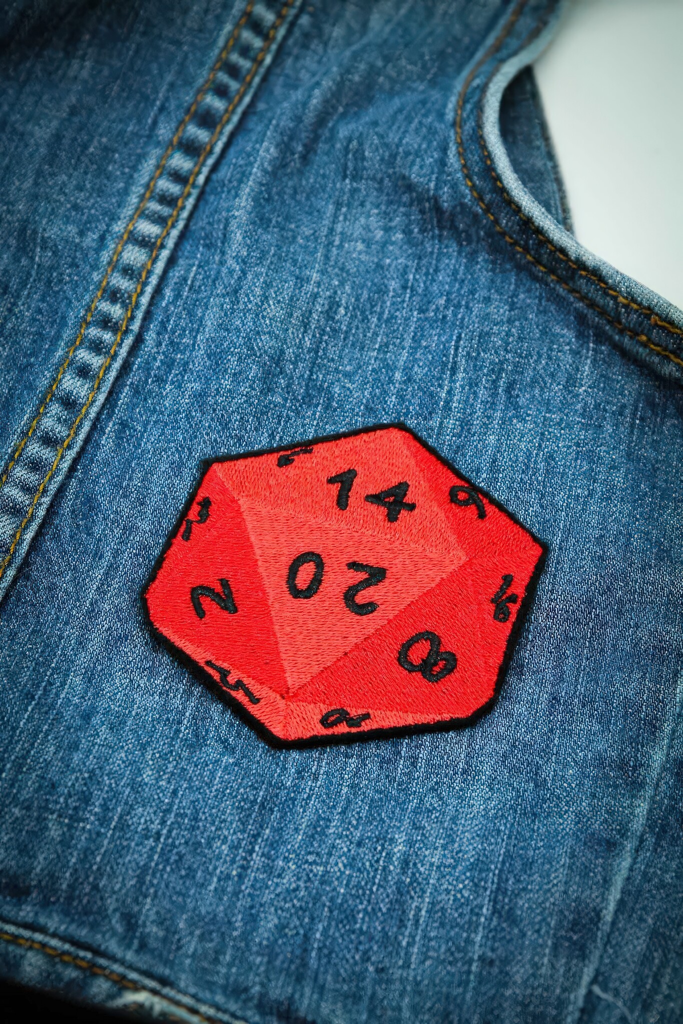 D20 Sided Die Embroidered Patch-4
