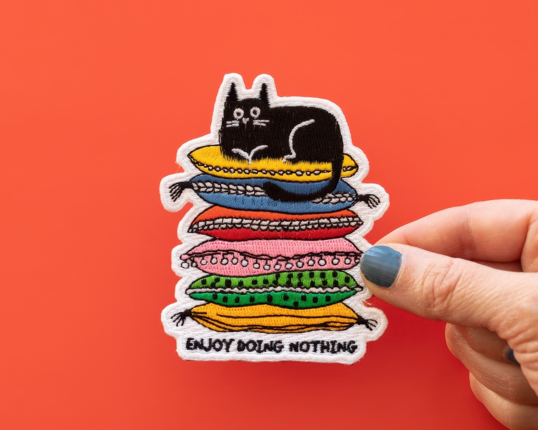 Enjoy Doing Nothing Cat Patch-2