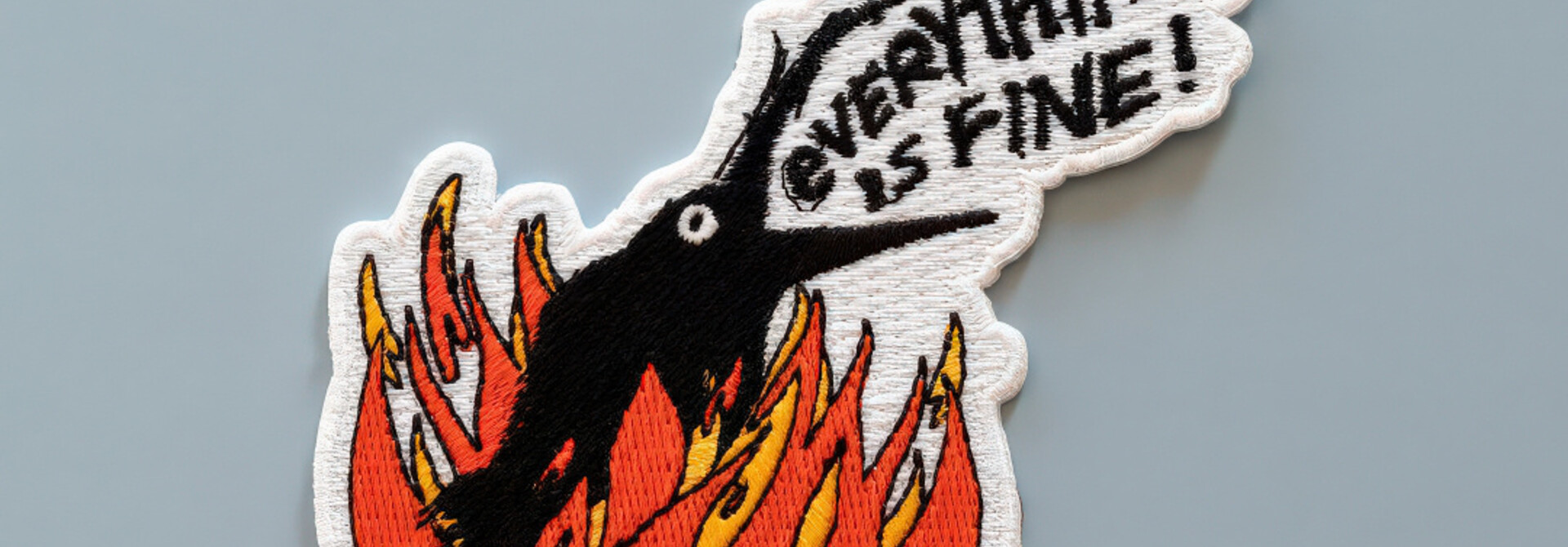 Crow in Fire Patch