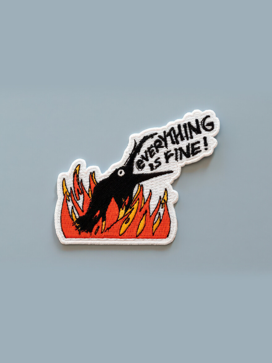Crow in Fire Patch