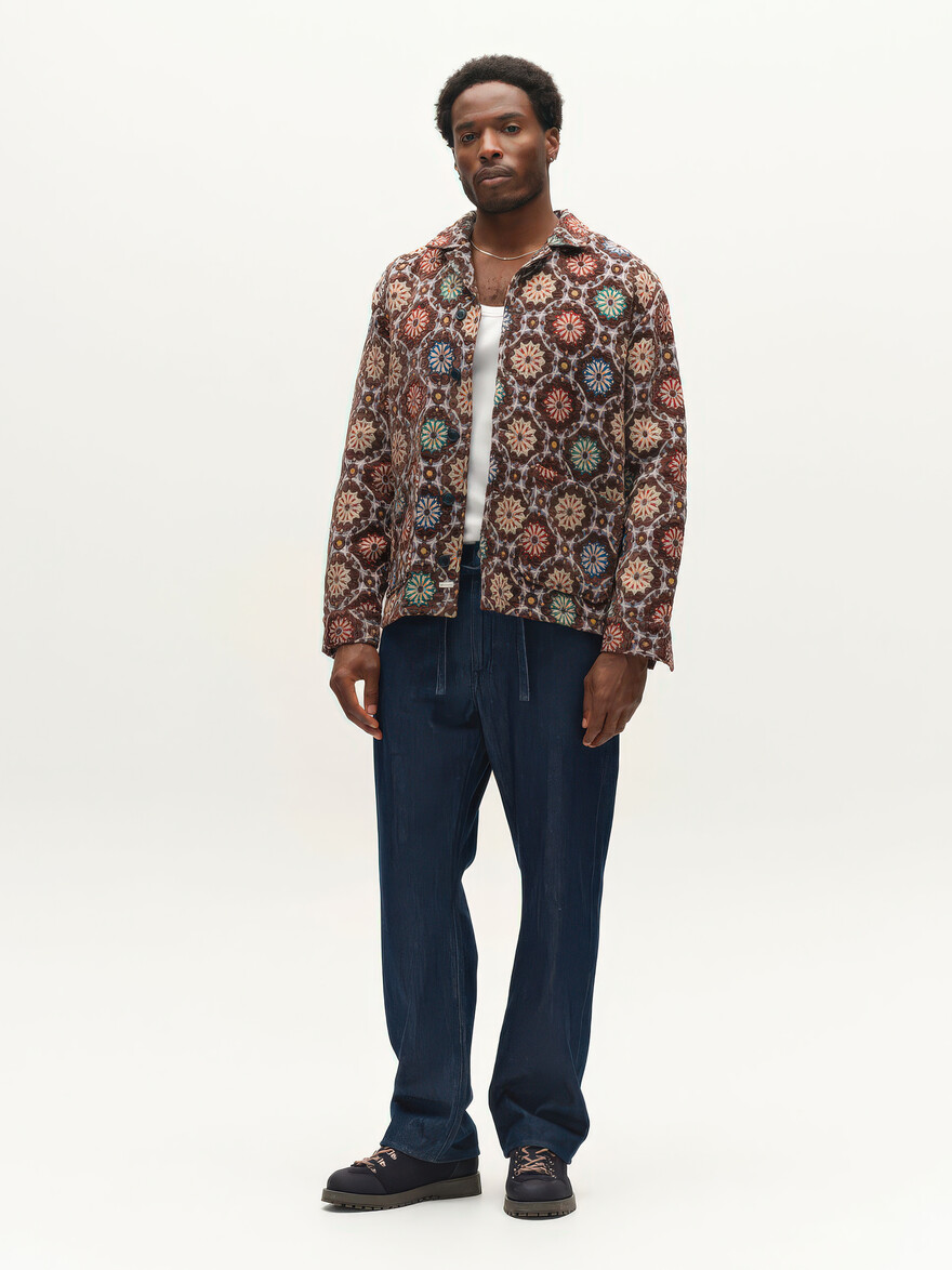 ♣ Gabsimone Cinnamon Brocade Overshirt