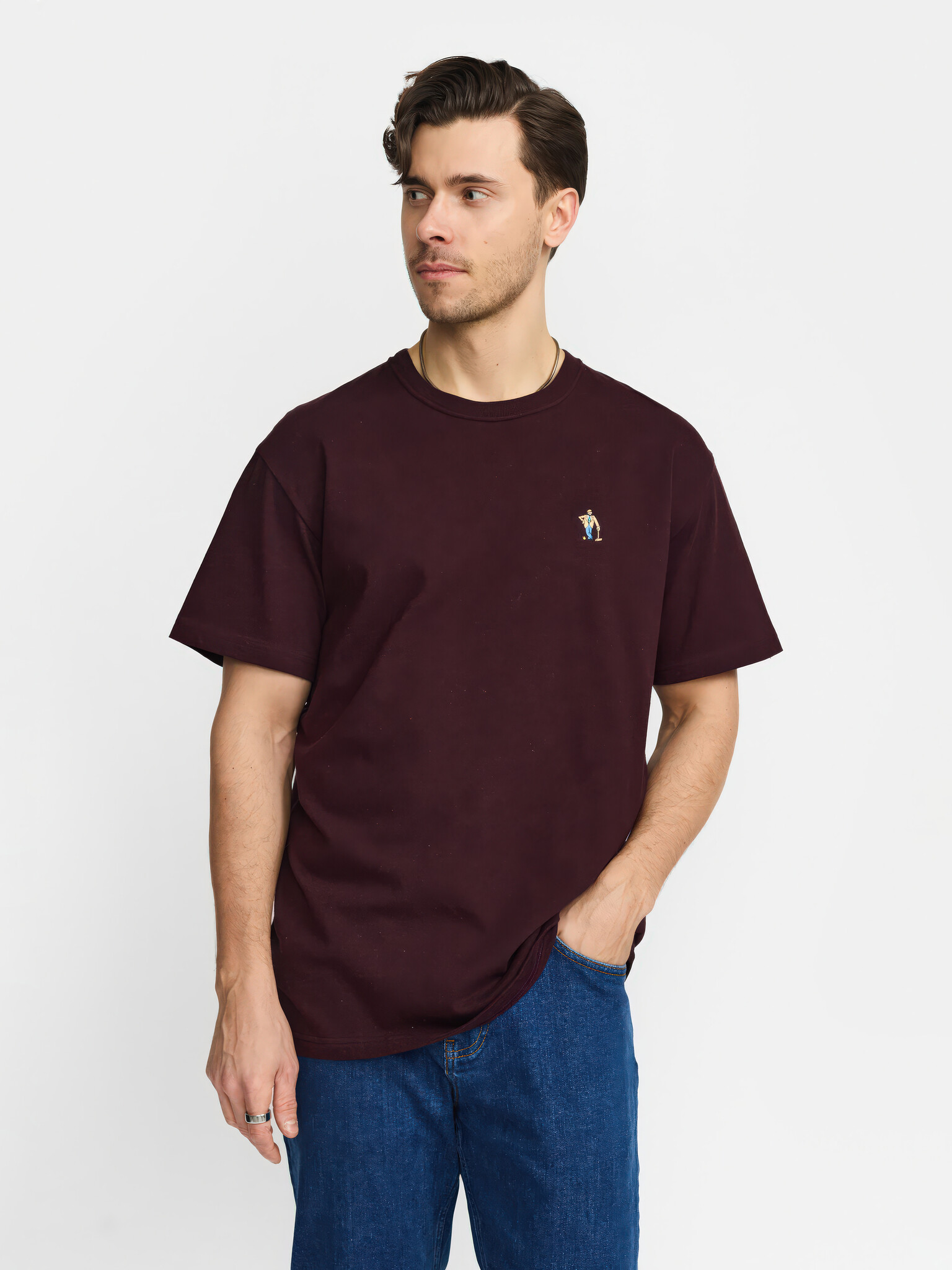 ♣ Burgundy Croquet Crumpet Tee-1