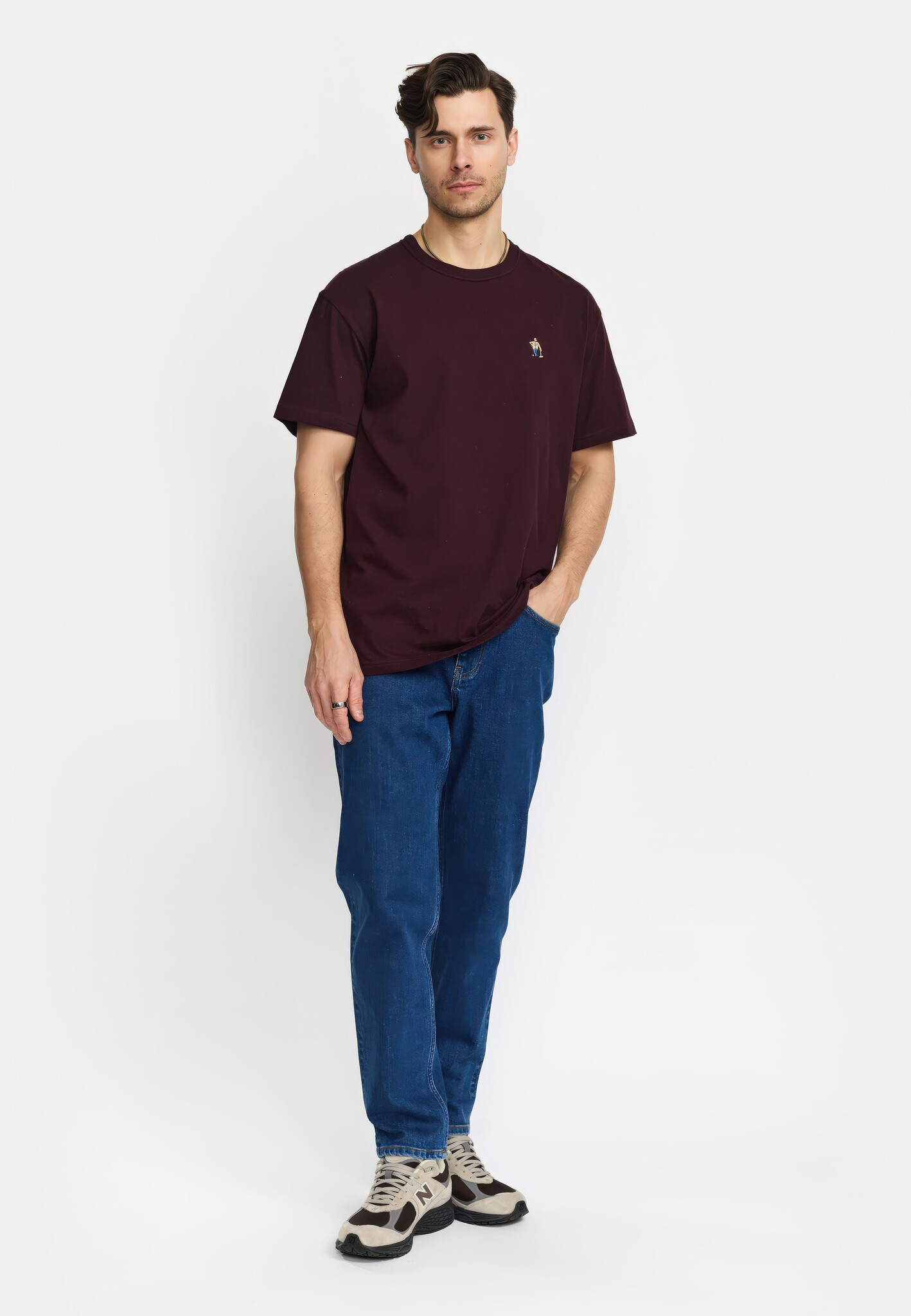♣ Burgundy Croquet Crumpet Tee-3