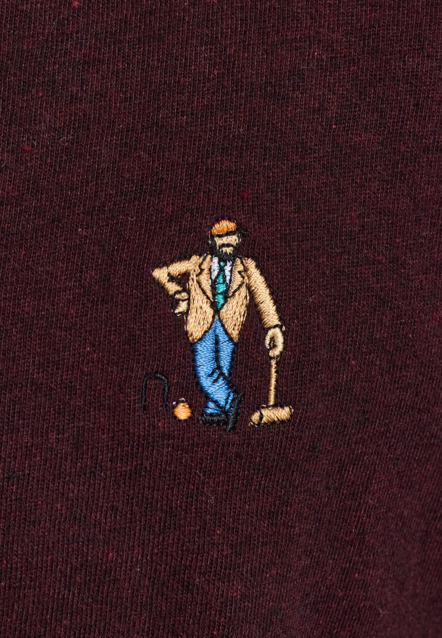 ♣ Burgundy Croquet Crumpet Tee-2