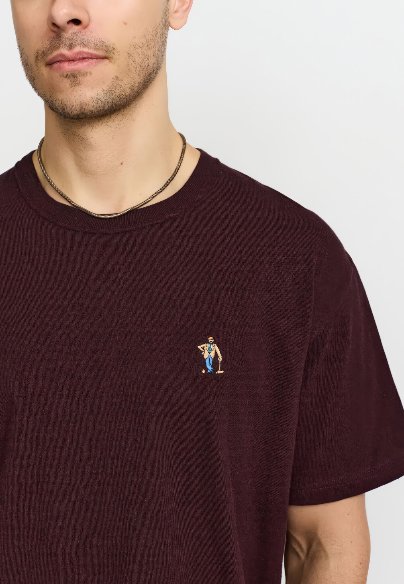 ♣ Burgundy Croquet Crumpet Tee-4