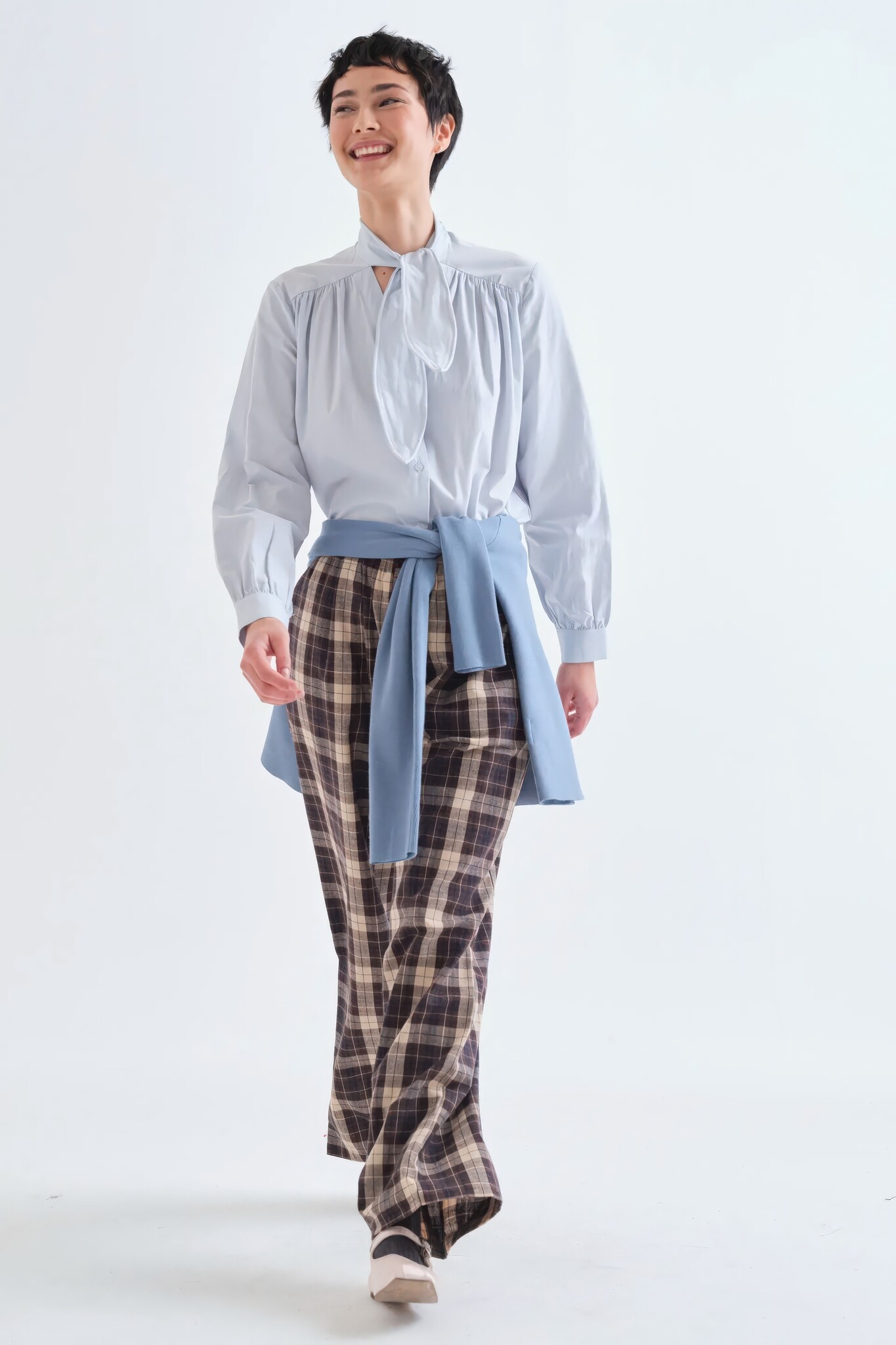Picture Frame Plaid Pantalon-2