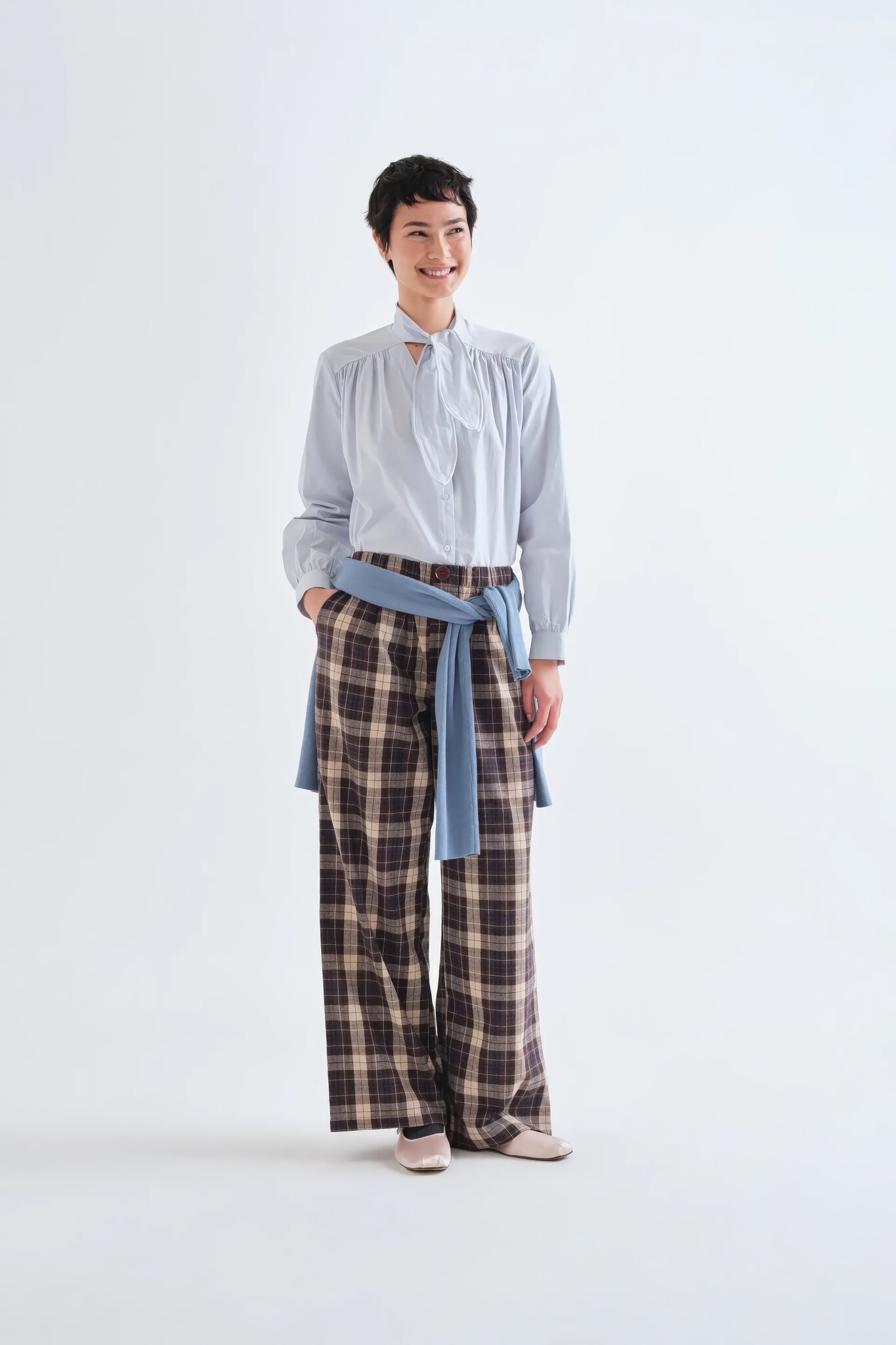 Picture Frame Plaid Pantalon-3