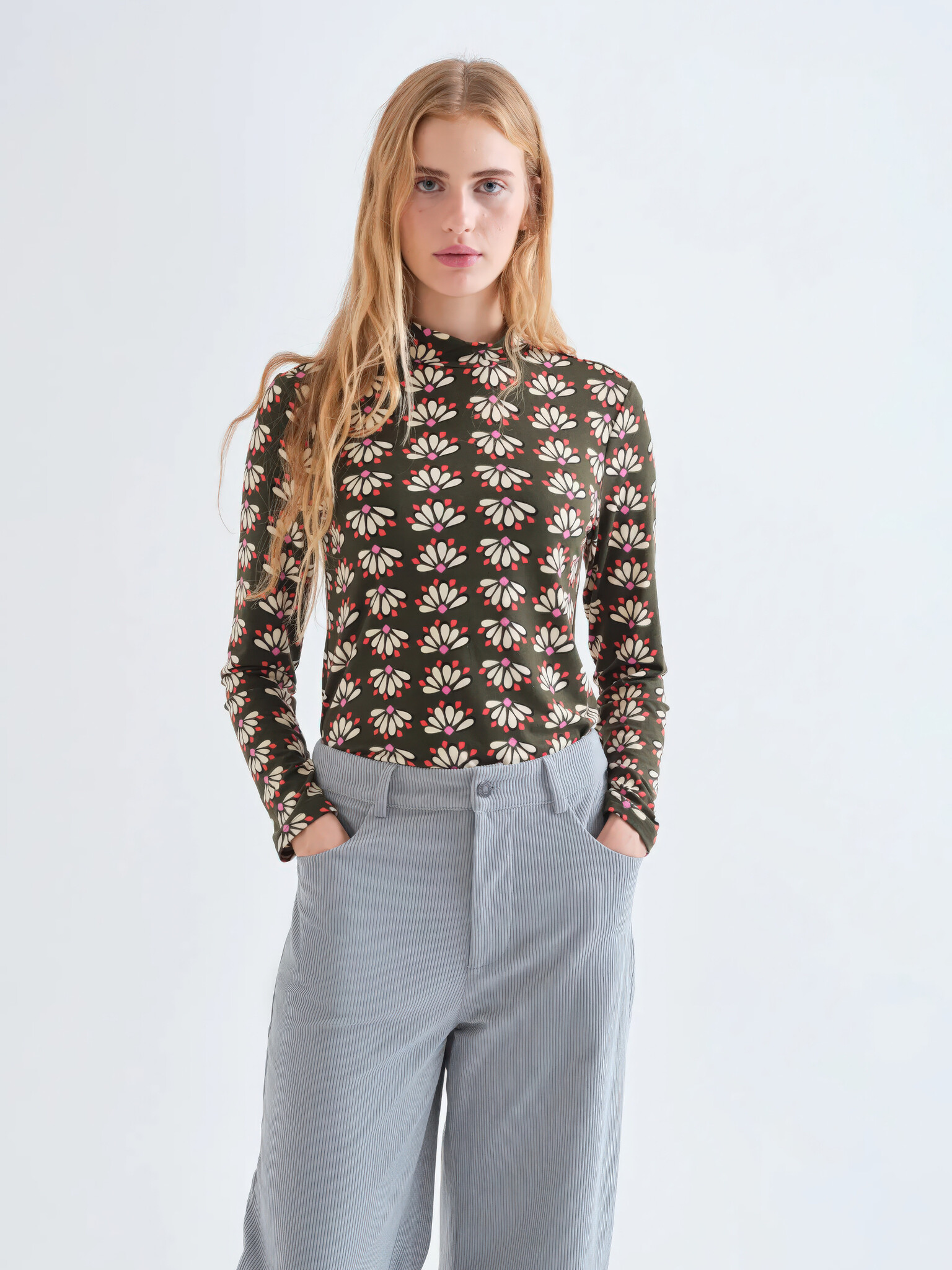 Deco Geometry Longsleeve Top-1