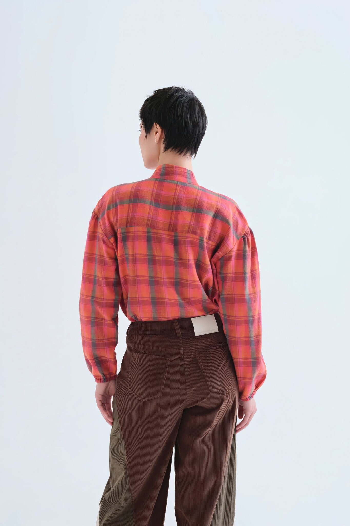 Thulian Plaid Bow Blouse-5