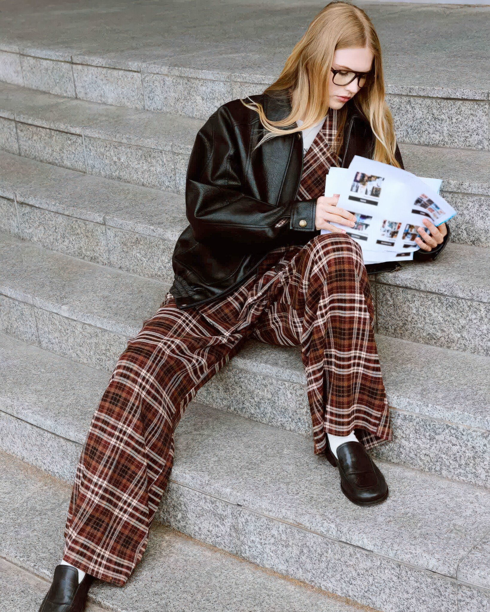Arenzo Cerise Plaid Pants-2