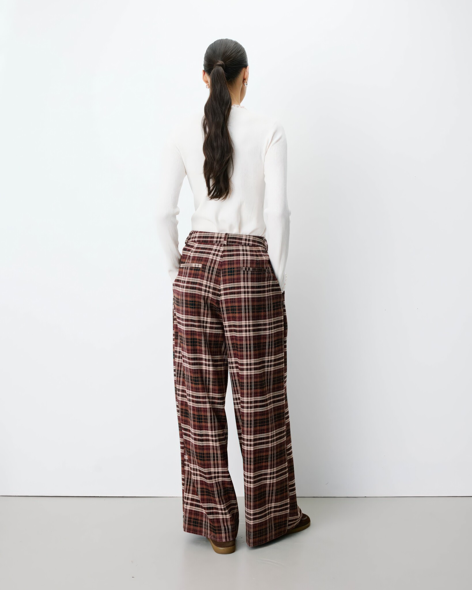 Arenzo Cerise Plaid Pants-4