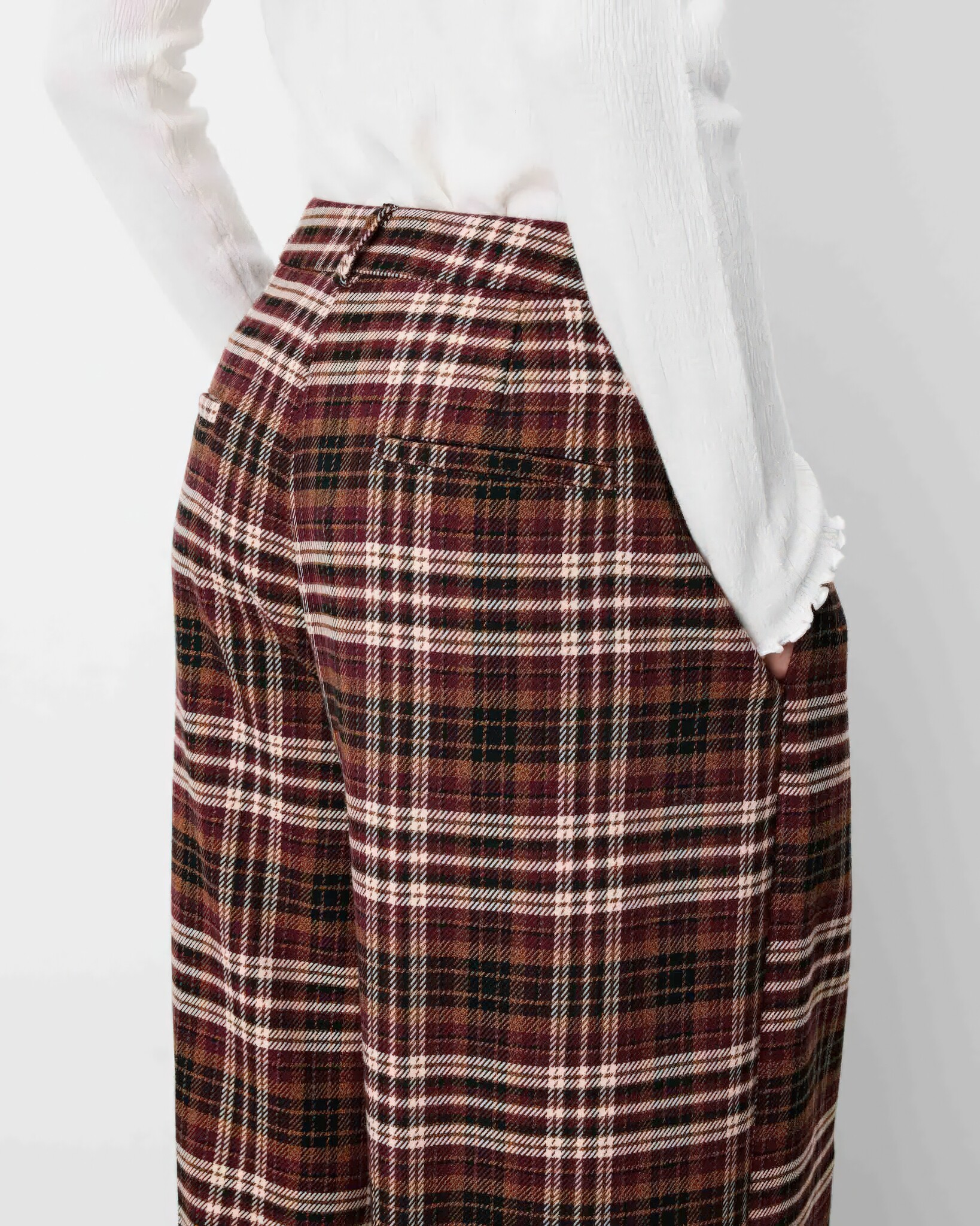 Arenzo Cerise Plaid Pants-6