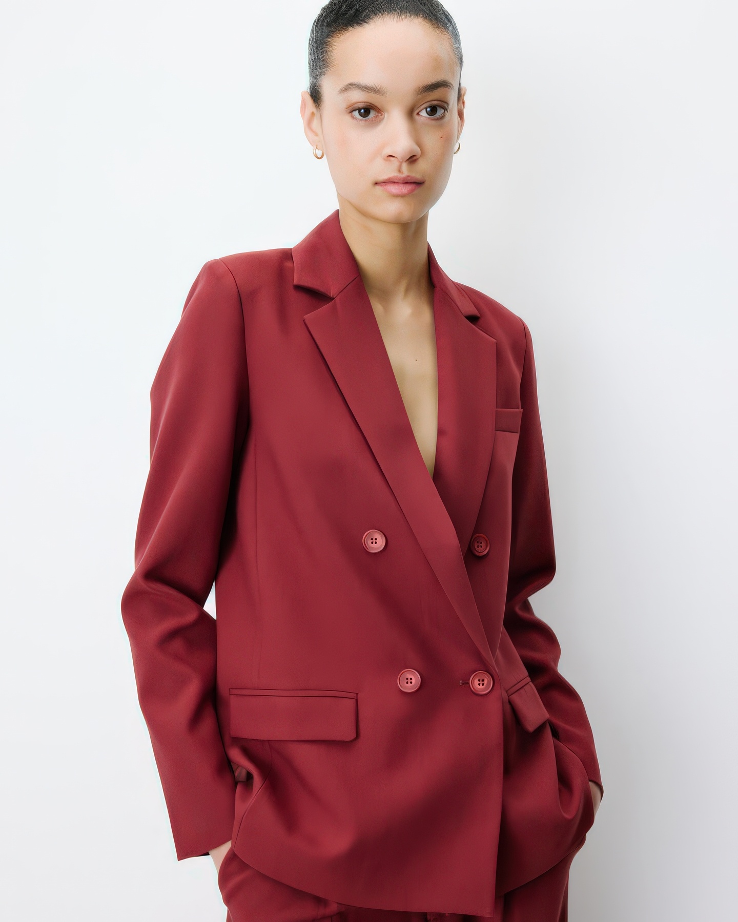 Noix Terracotta Straight Blazer-2