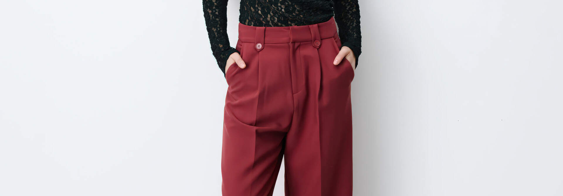Nilay Terracotta Straight Pantalon