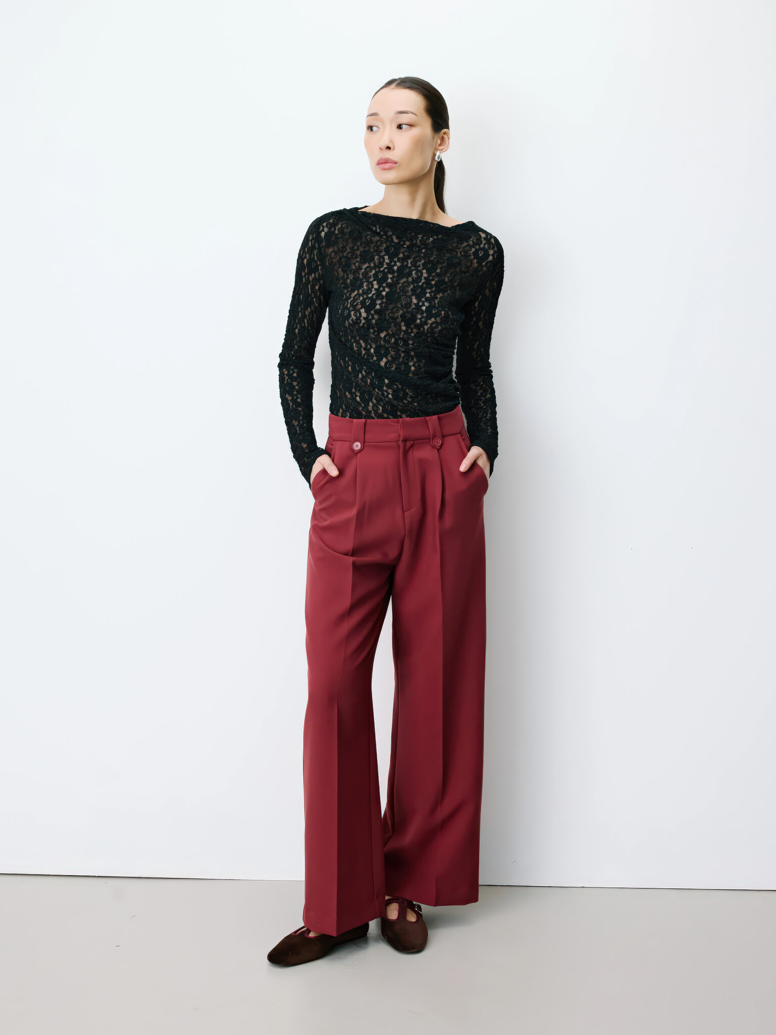 Nilay Terracotta Straight Pantalon-1