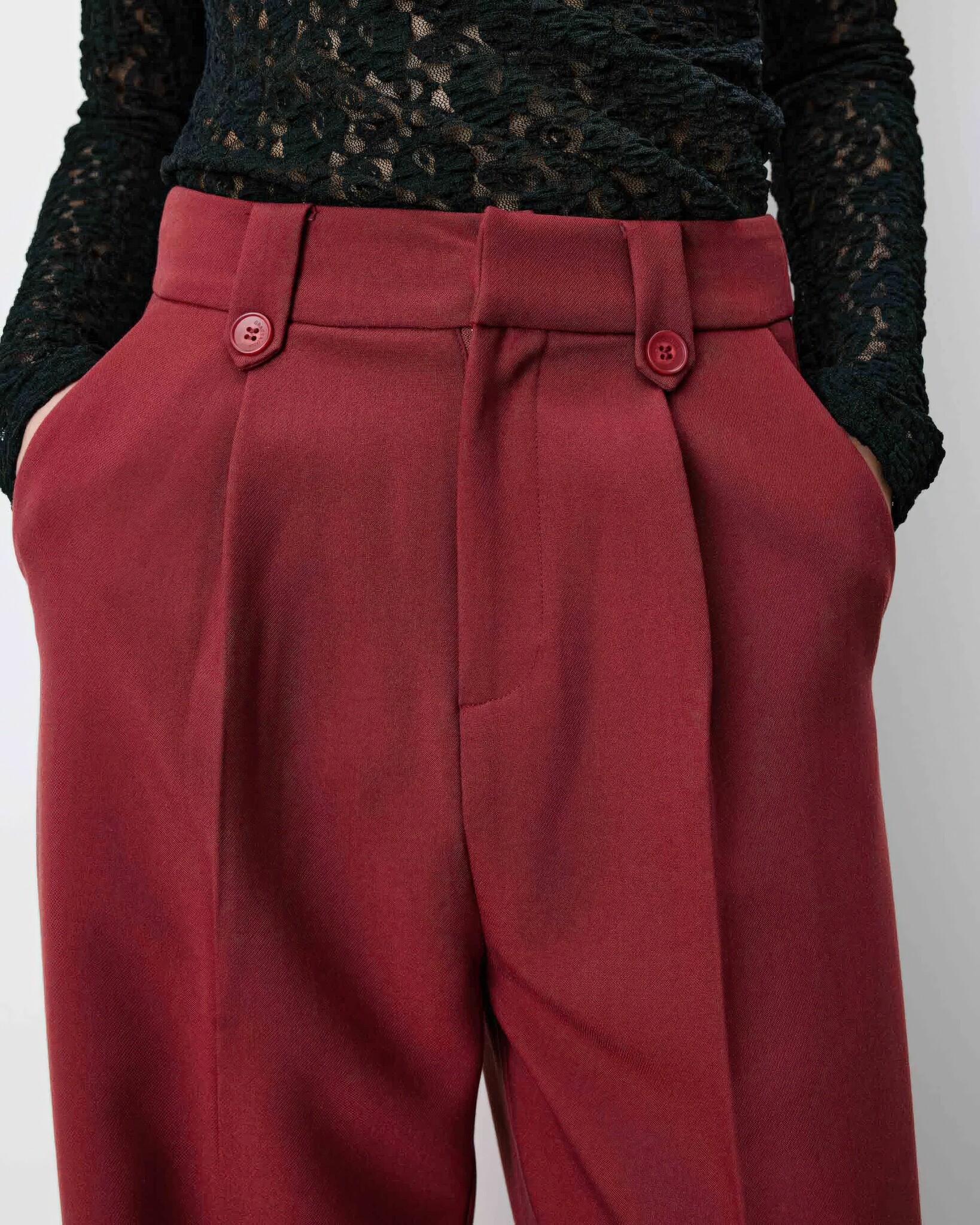 Nilay Terracotta Straight Pantalon-4