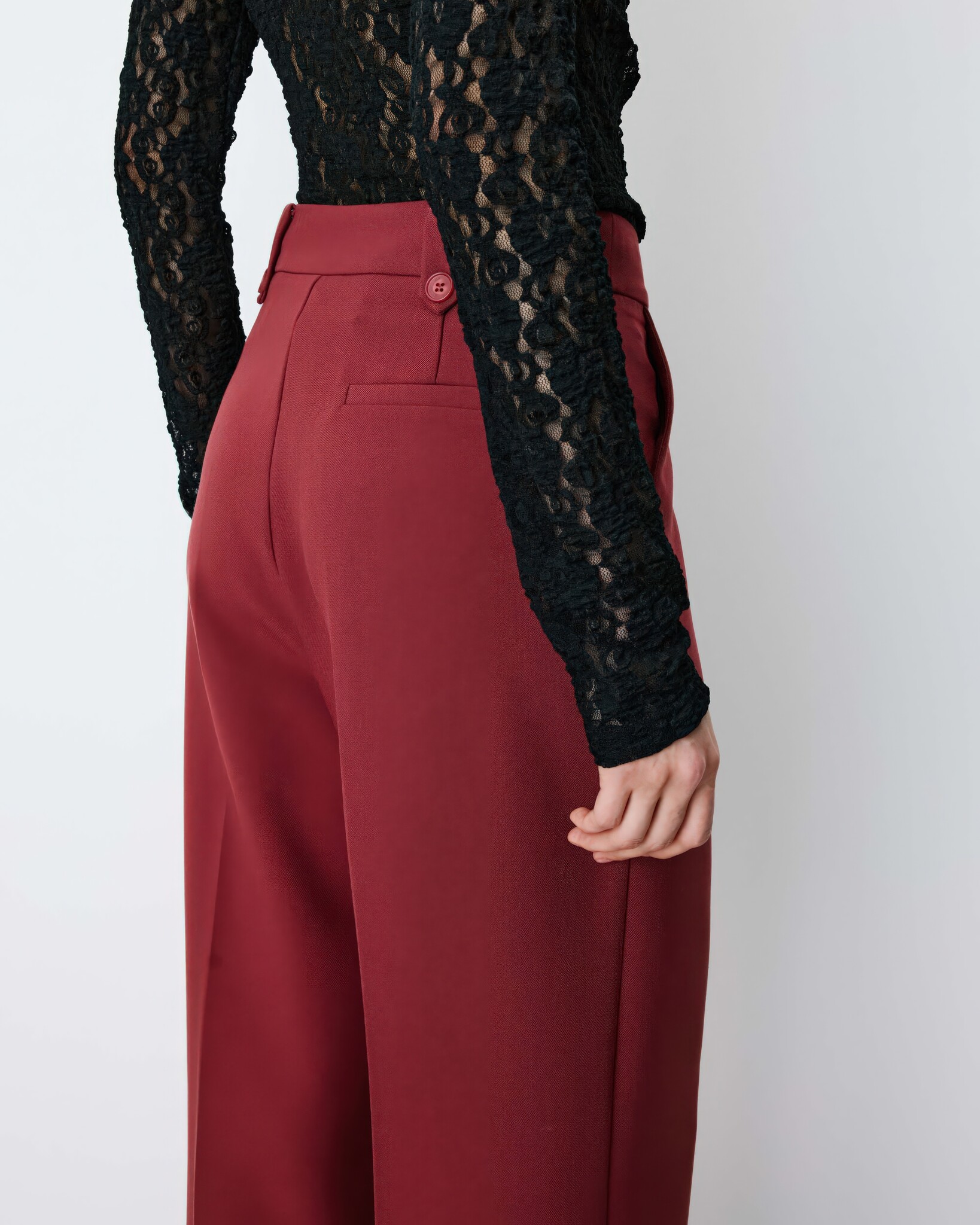 Nilay Terracotta Straight Pantalon-6
