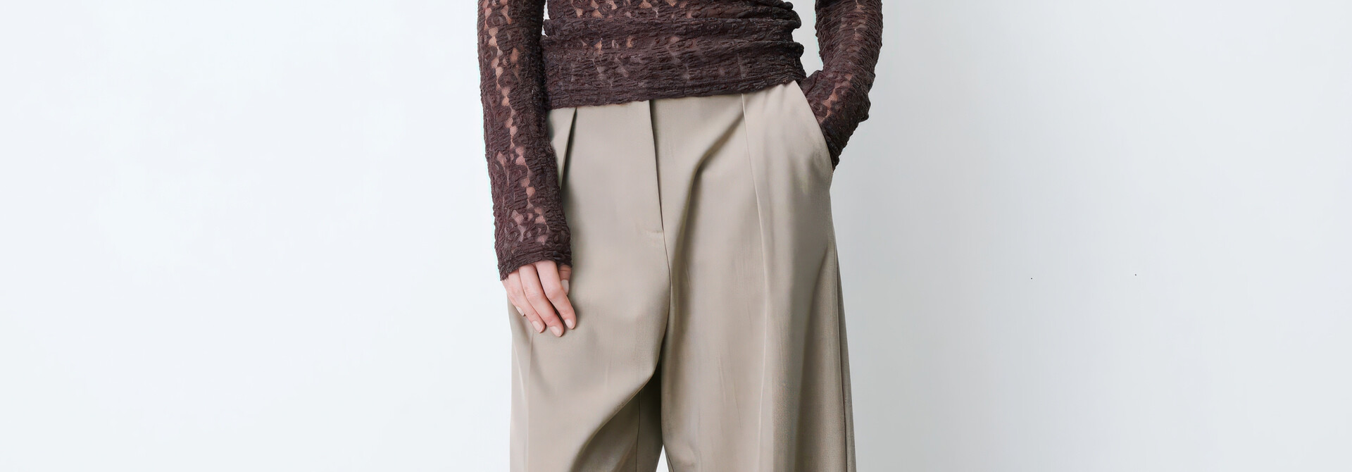 Avoine Hazelnut Lace Top