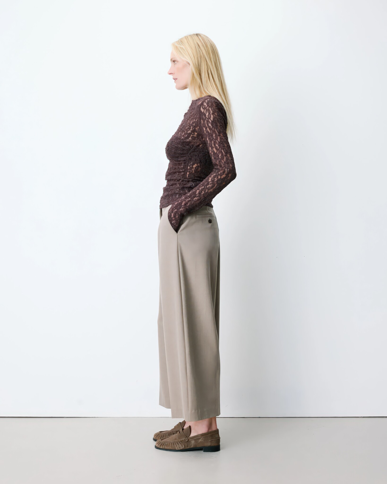 Avoine Hazelnut Lace Top-4