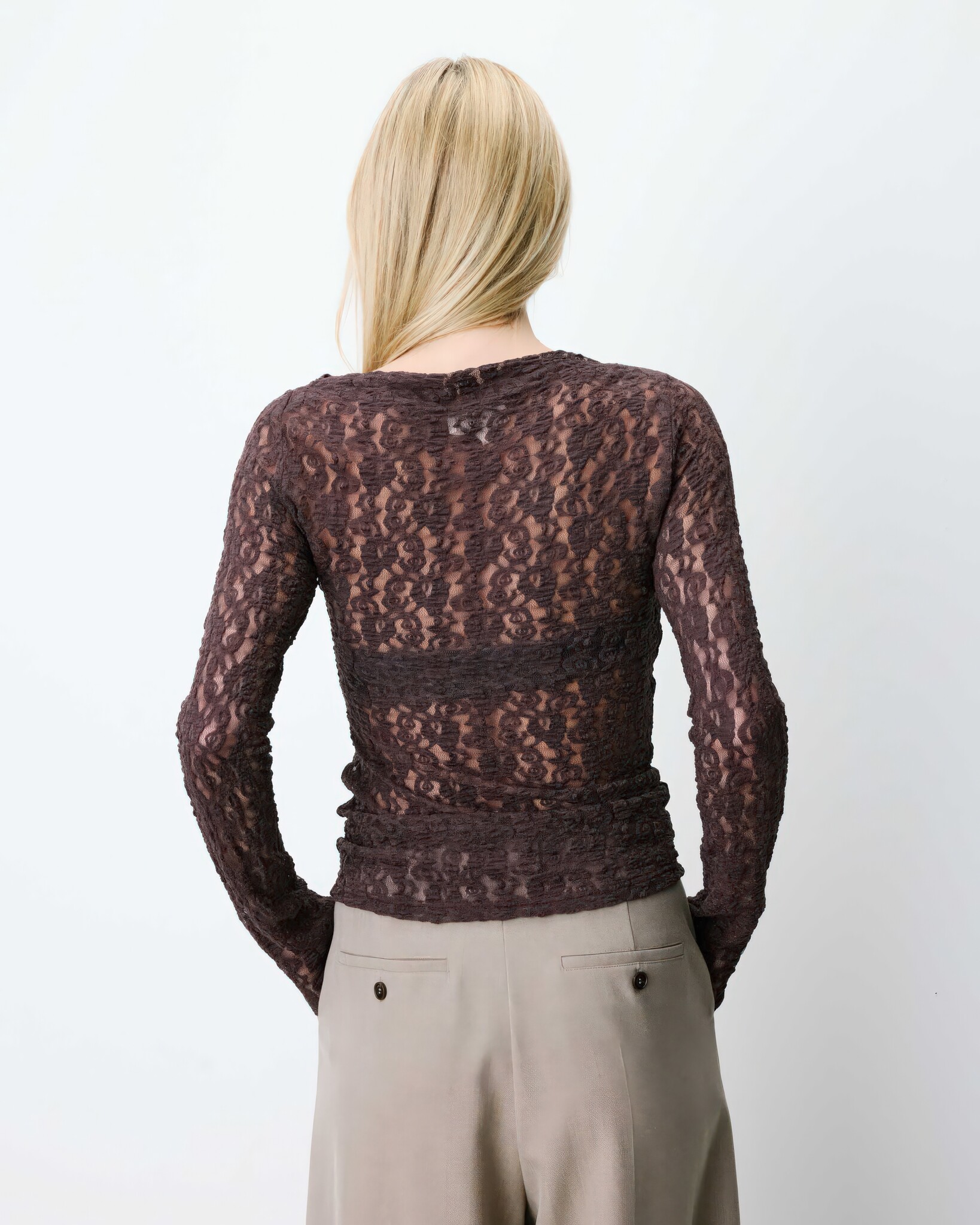 Avoine Hazelnut Lace Top-6