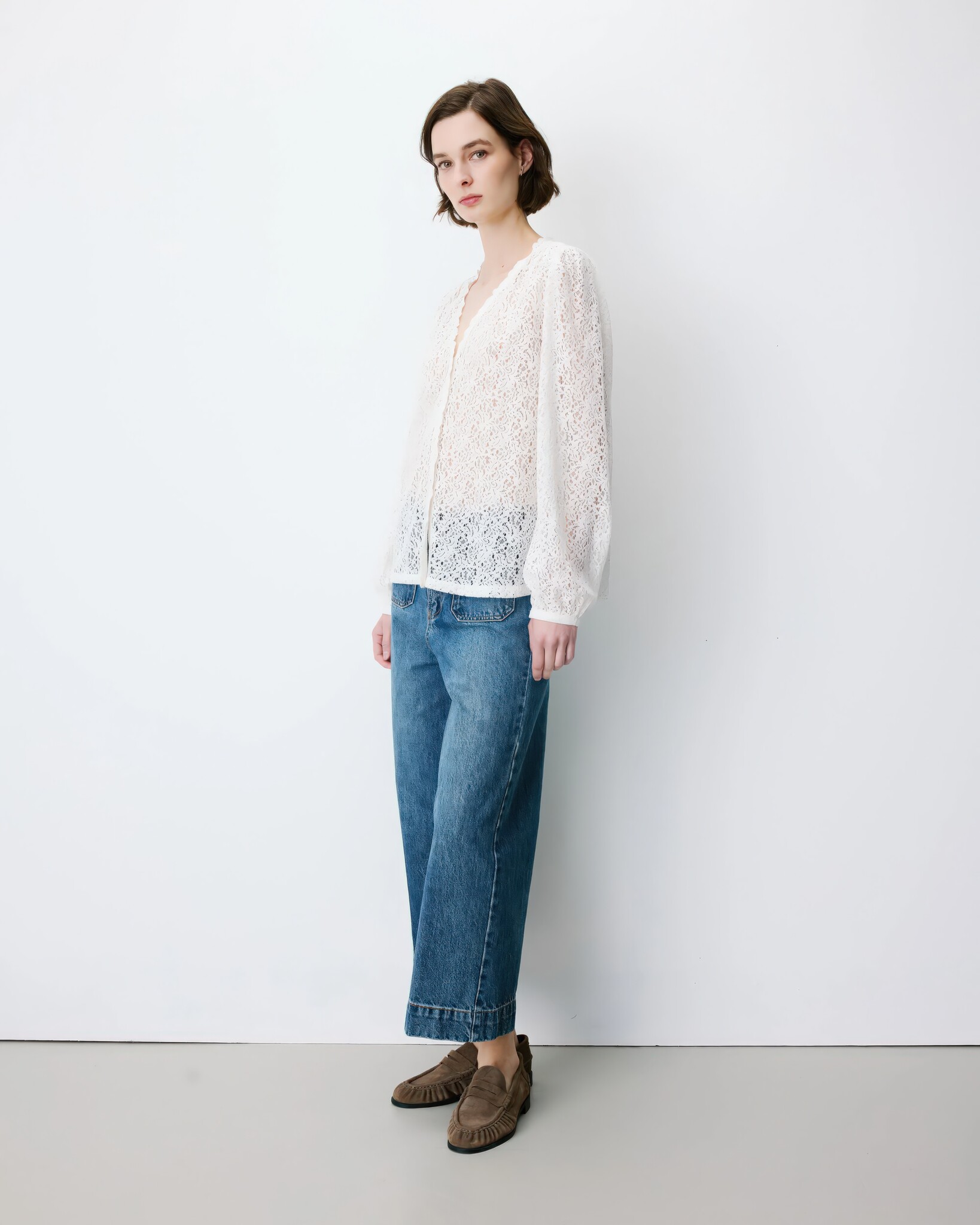 Aurora Ivory Tower Lace Blouse-4