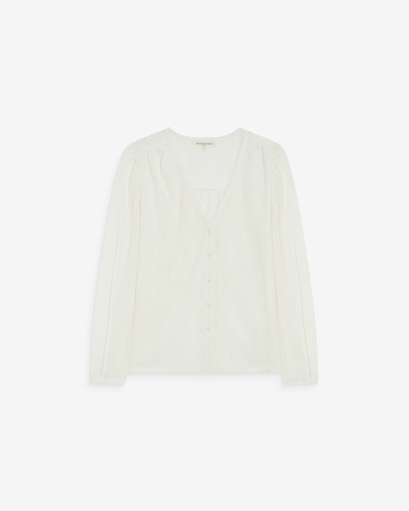 Aurora Ivory Tower Lace Blouse-7