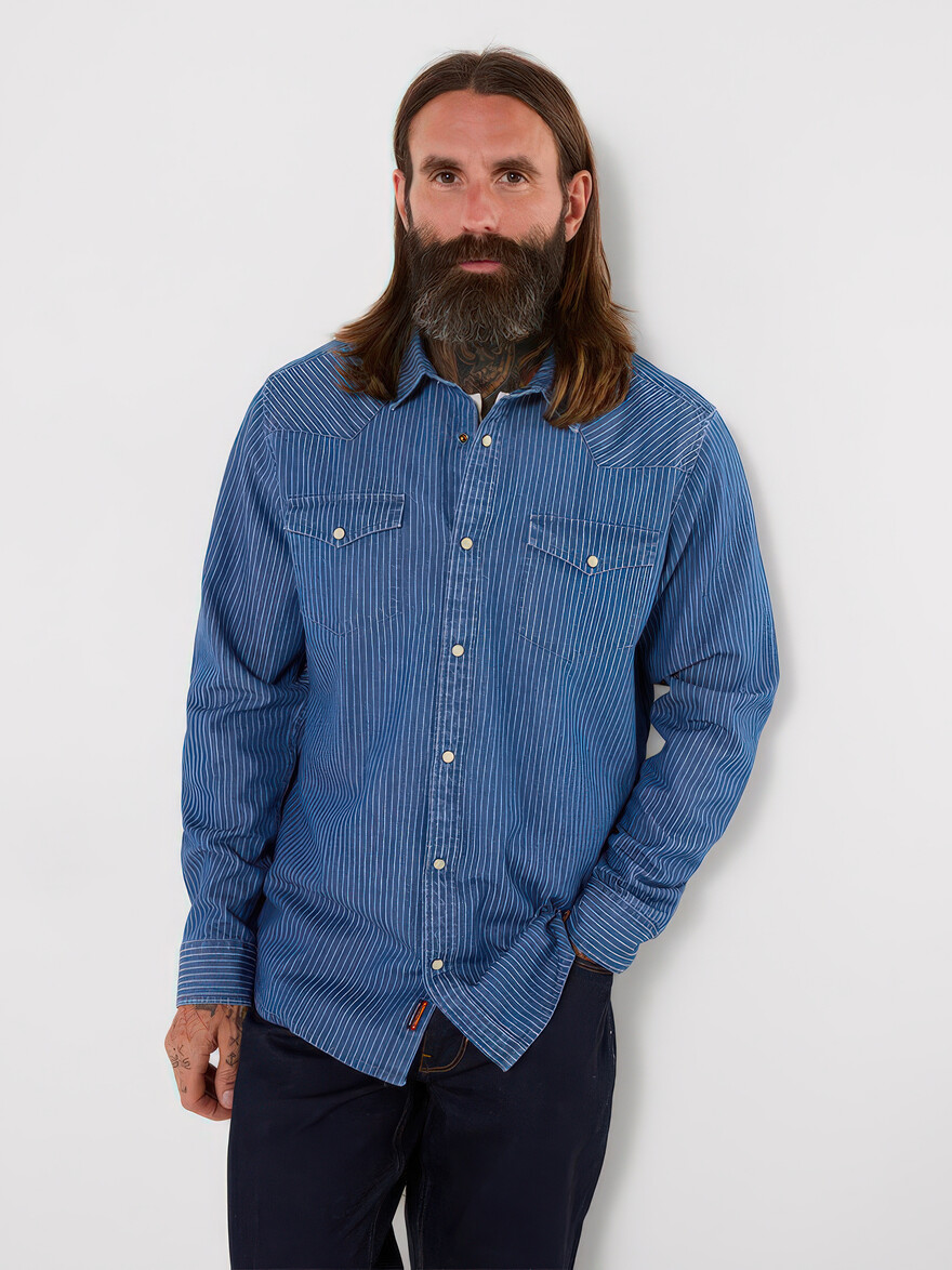 Yardline Stripe Denim Shirt