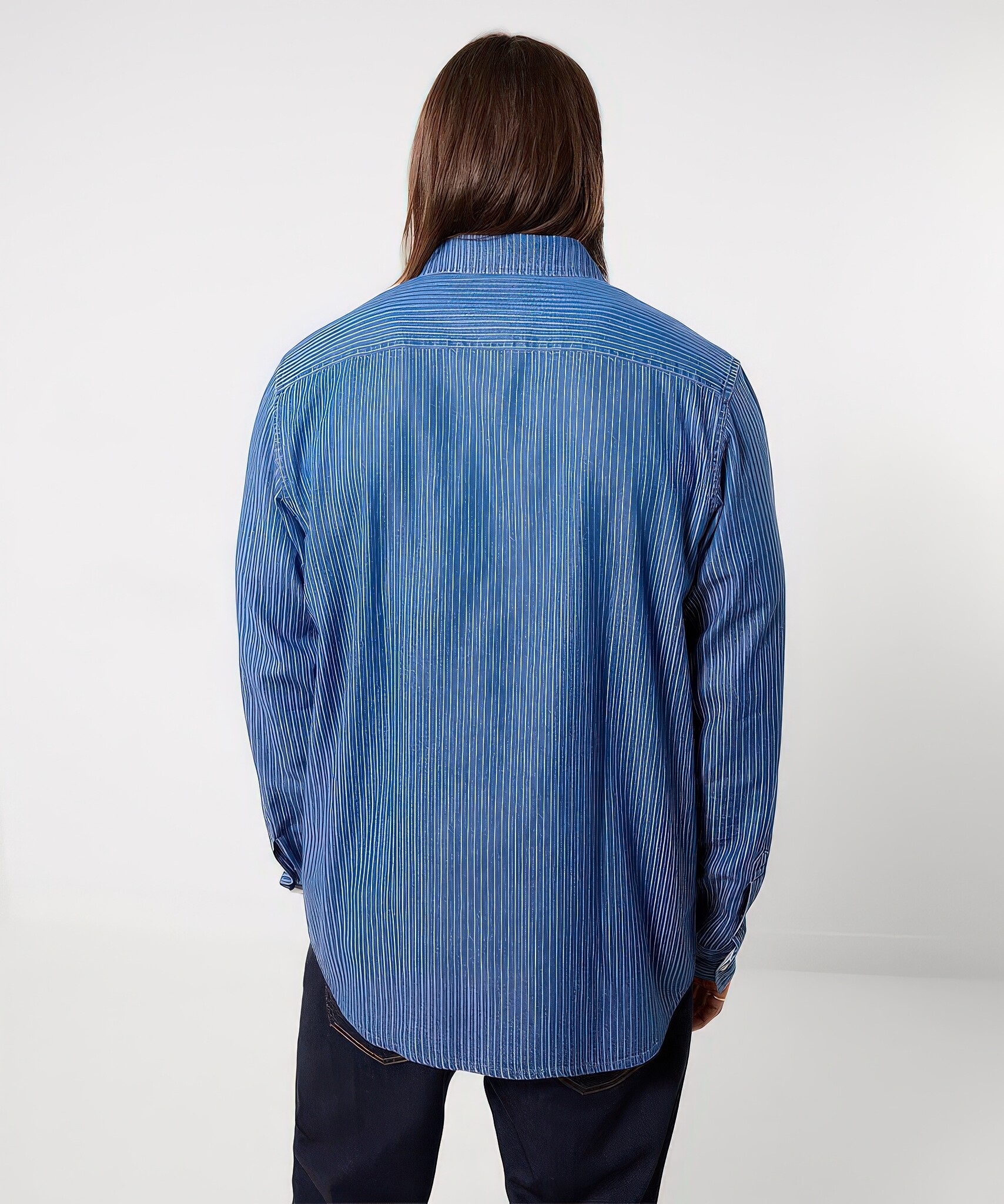 Yardline Stripe Denim Shirt-4
