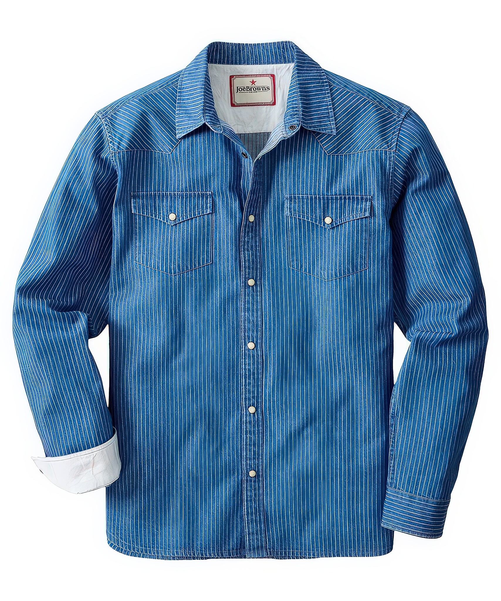 Yardline Stripe Denim Shirt-5
