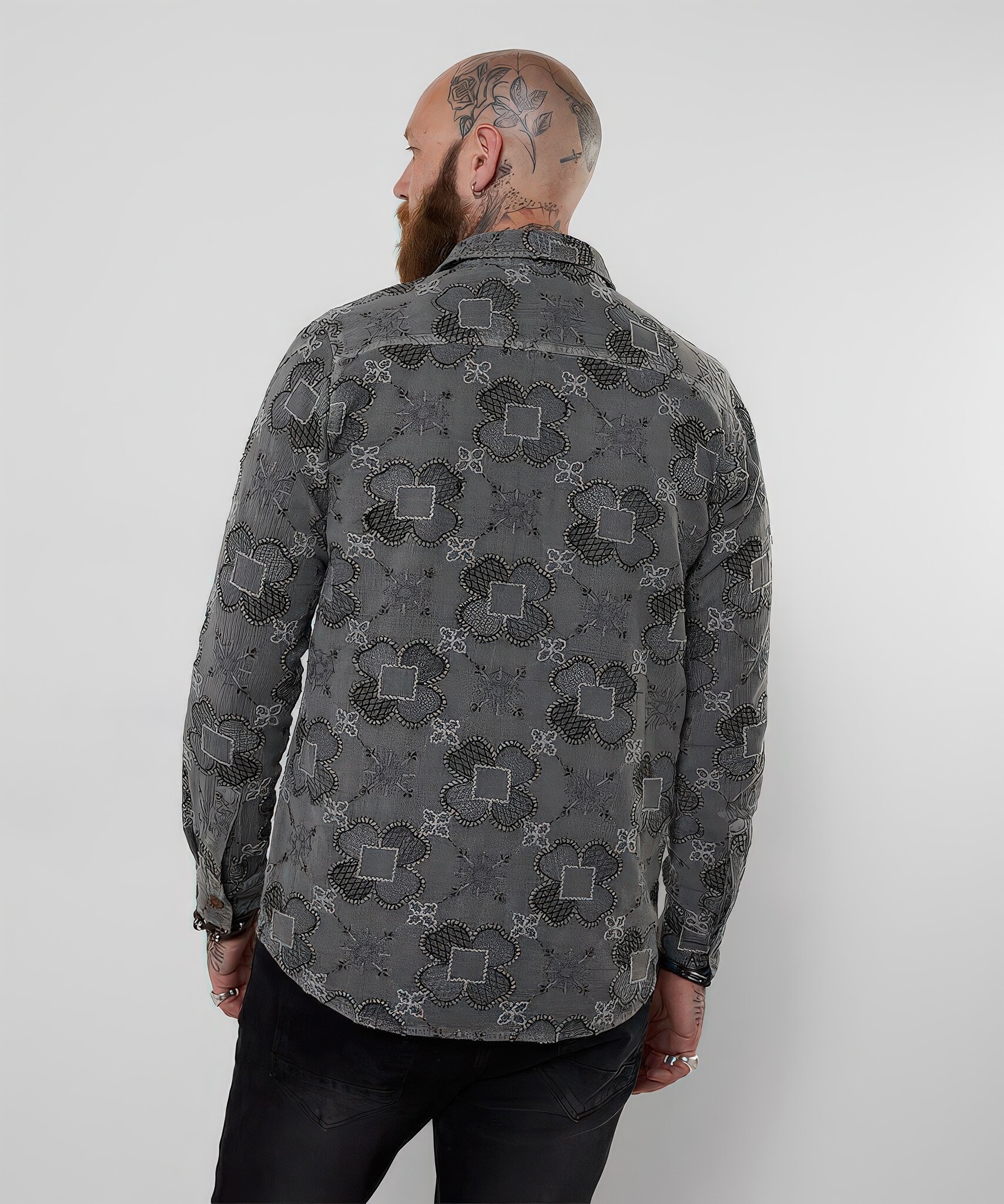 Enforcer Greyscale Embroidered Shirt-4