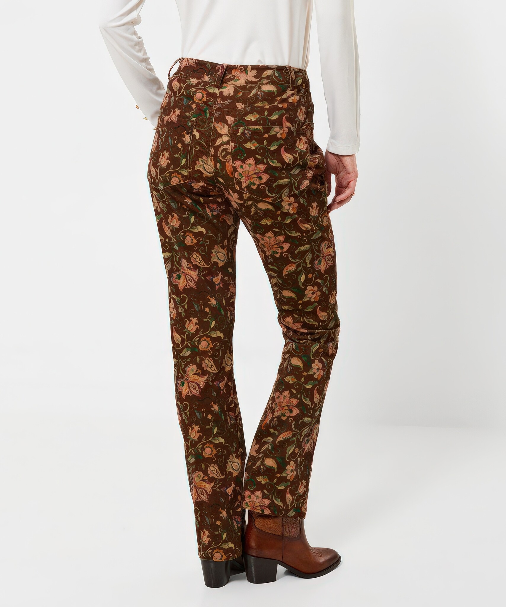 Bella Herbaceous Cord Trousers-4