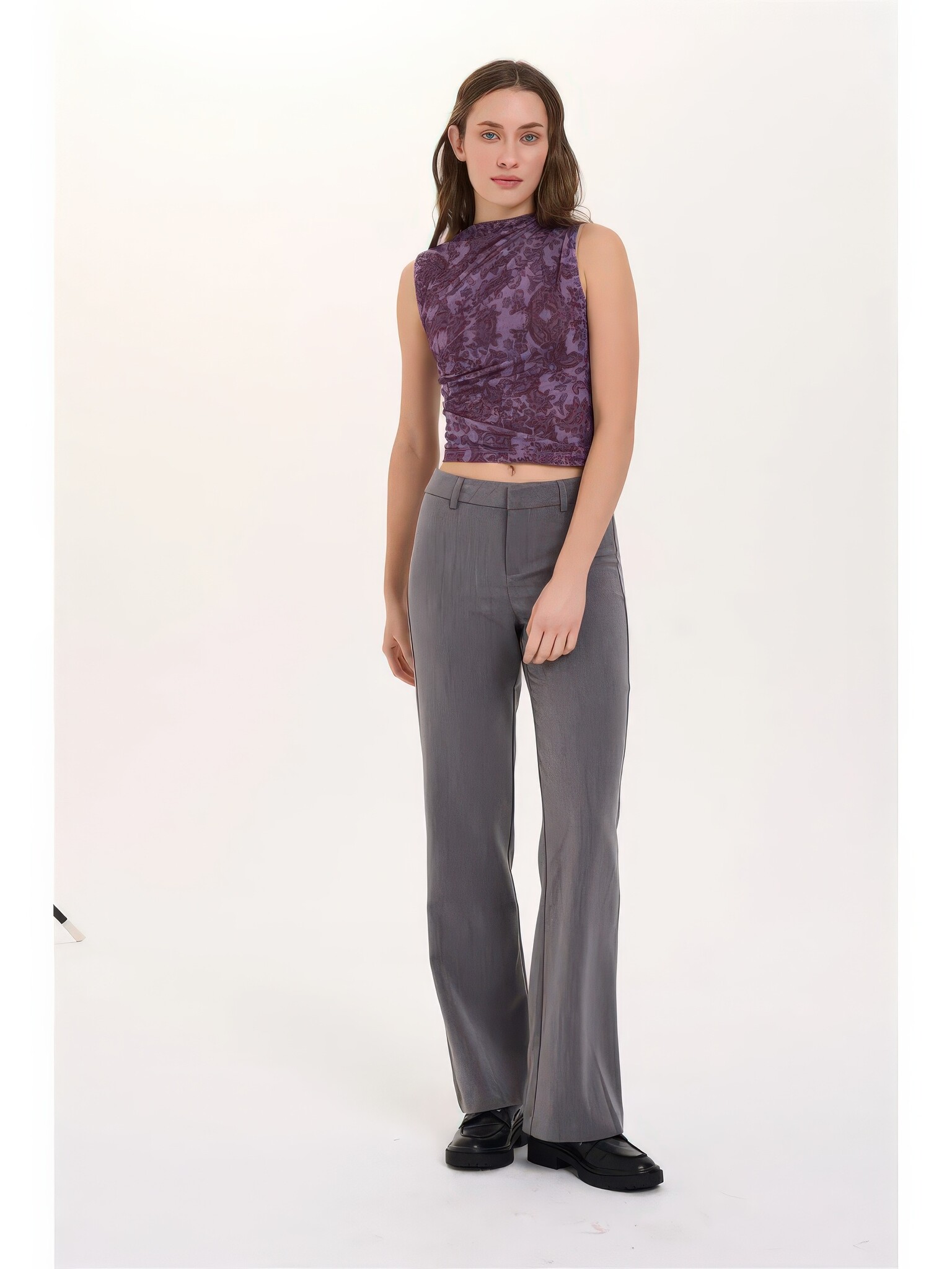 ♣ Purple Rain Paisley Top-5