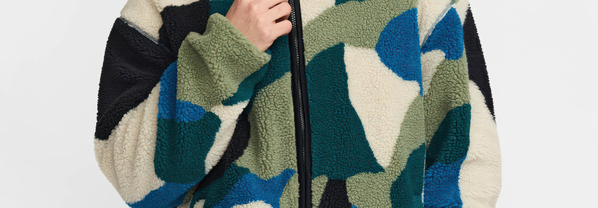♣ Leaf & Bark Blob Teddy Jacket
