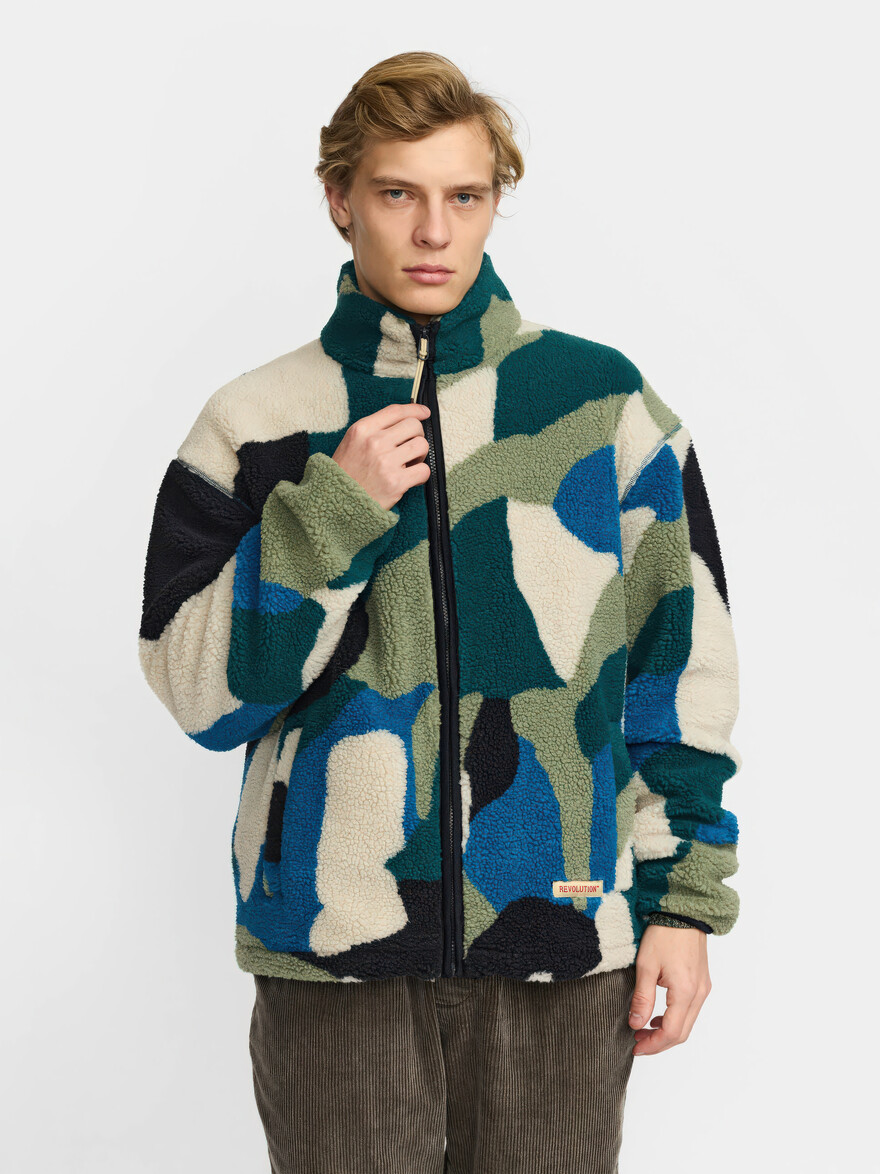 ♣ Leaf & Bark Blob Teddy Jacket