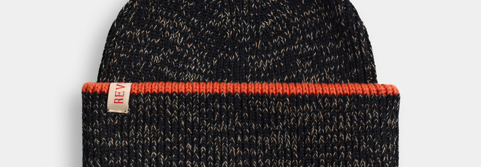 ♣ Tangerine Stripe Black Beanie