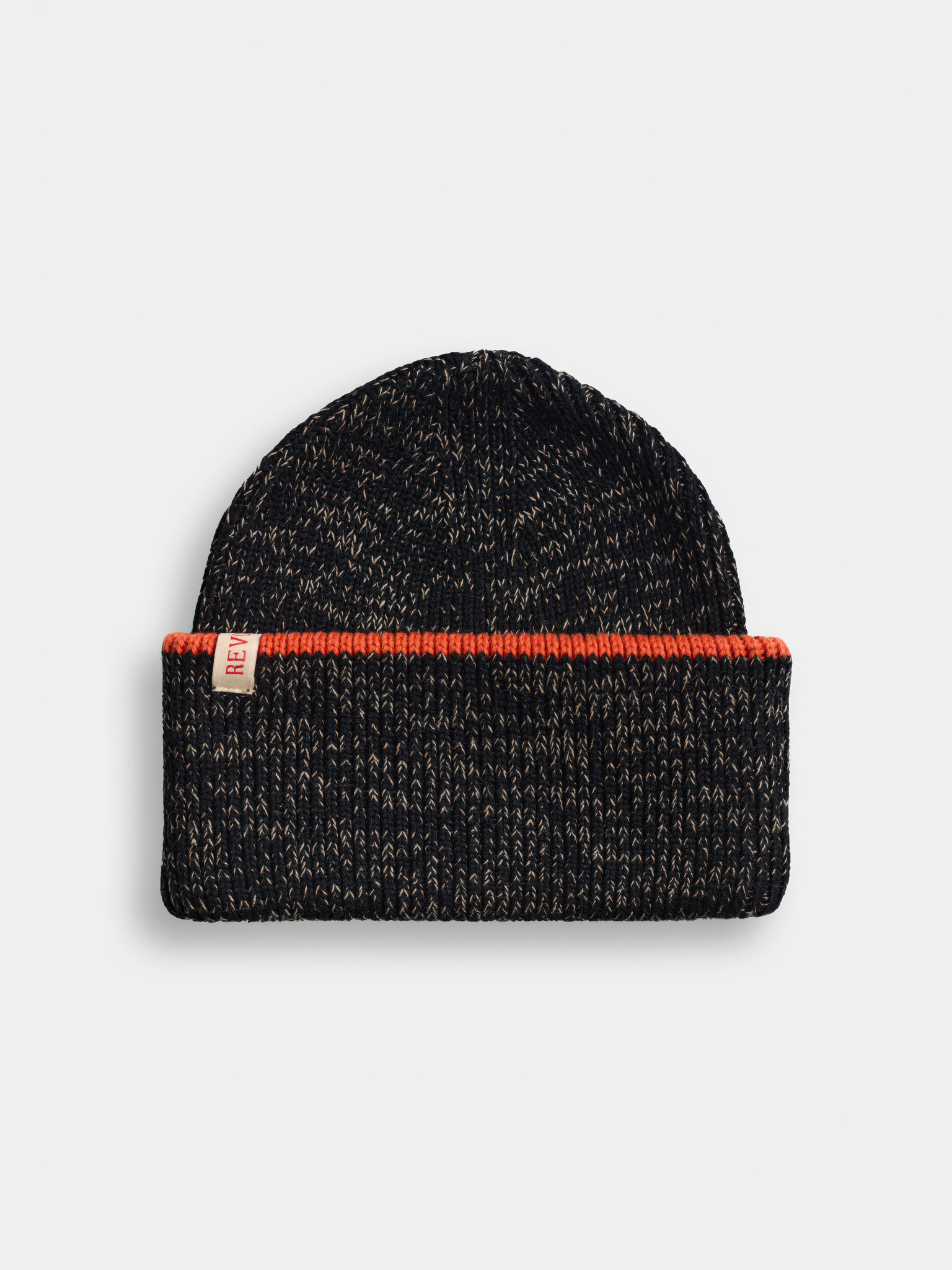 ♣ Tangerine Stripe Black Beanie-1