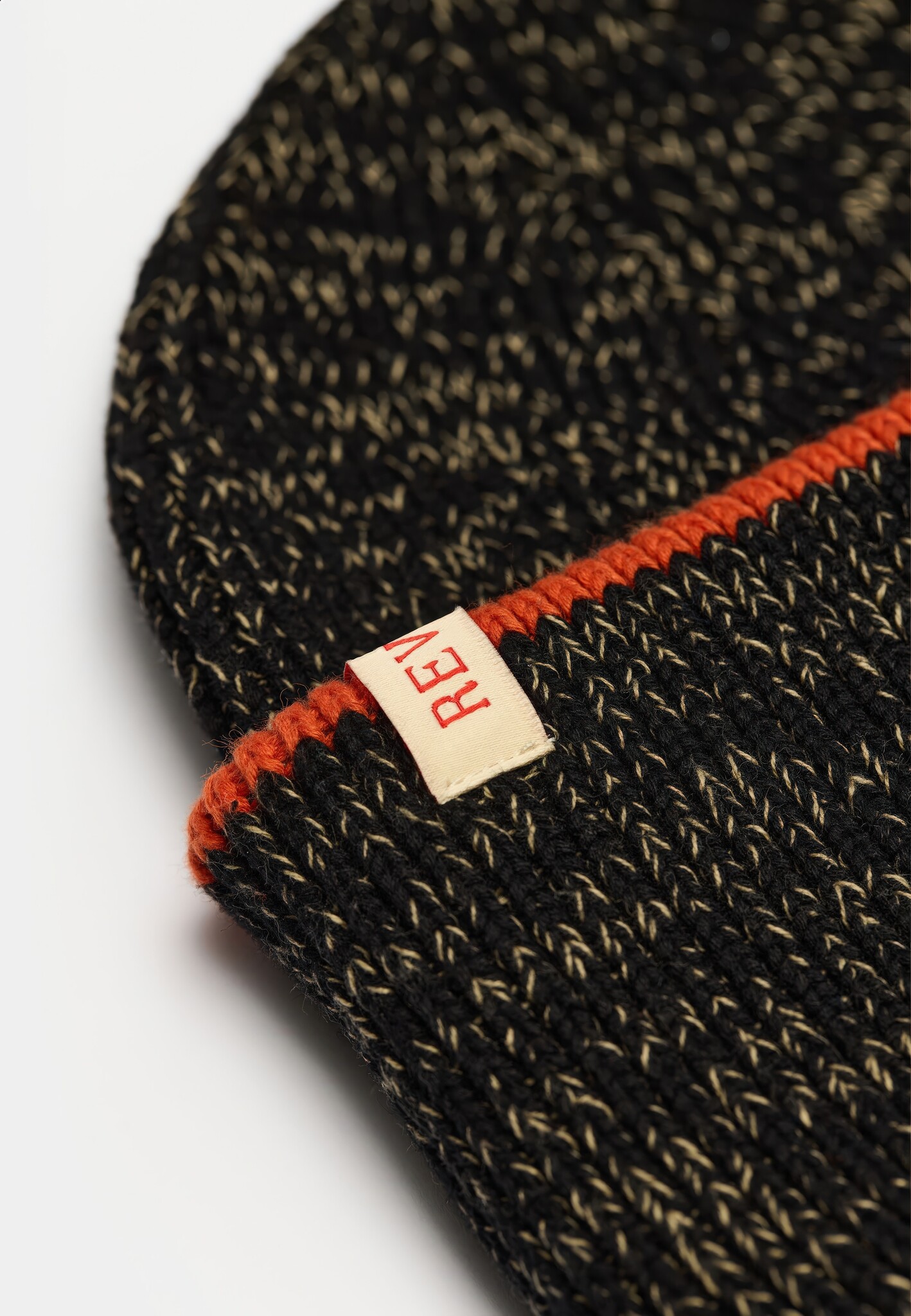 ♣ Tangerine Stripe Black Beanie-2