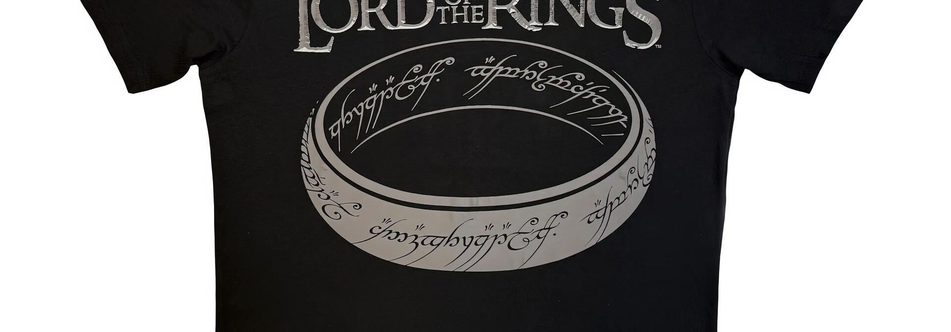 Lord Of The Rings - Greyscale Ring Black Tee