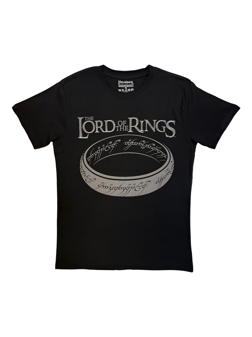Lord Of The Rings - Greyscale Ring Black Tee